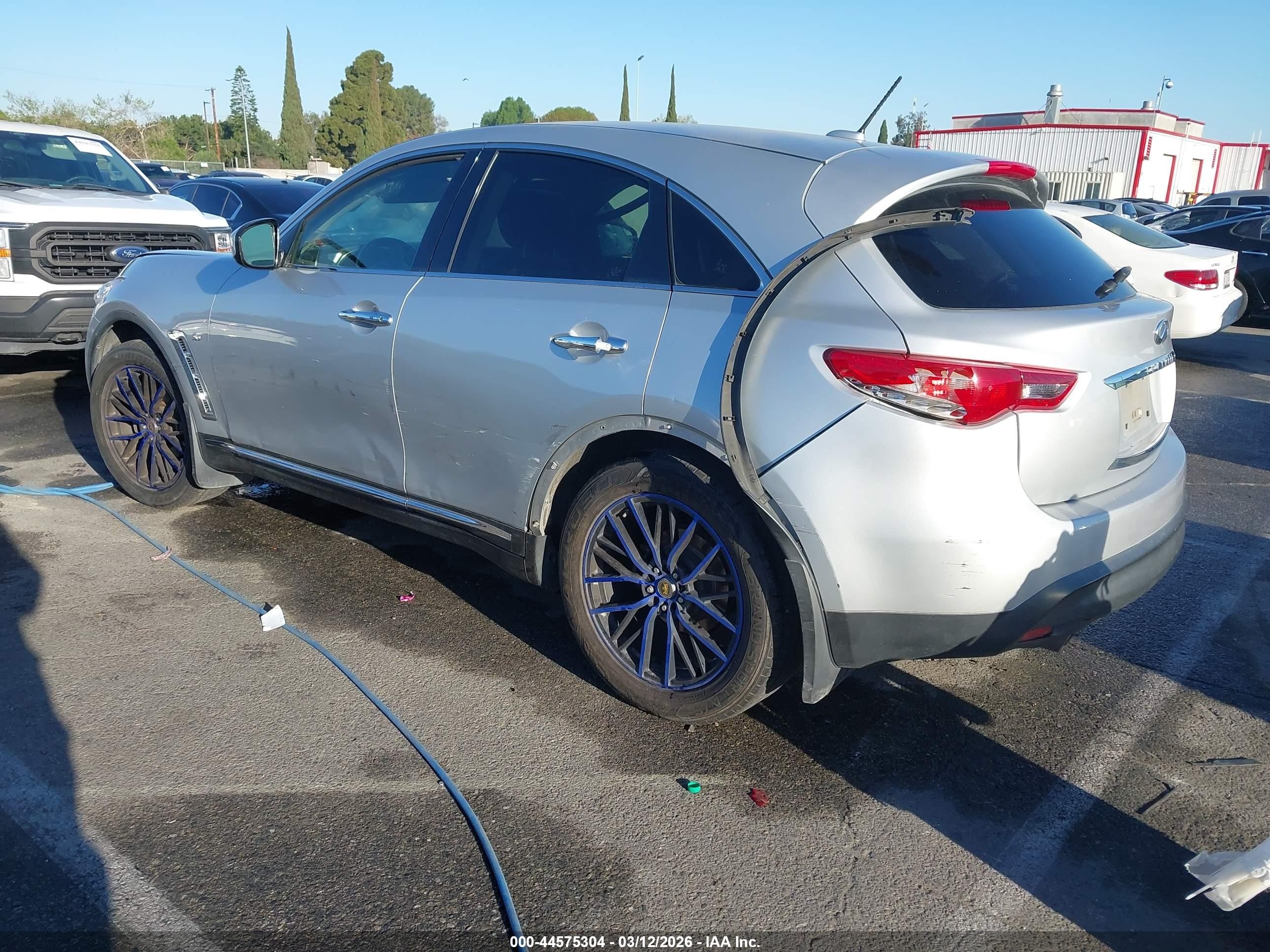 2014 Infiniti Qx70   Gray vin: JN8CS1MW7EM413212