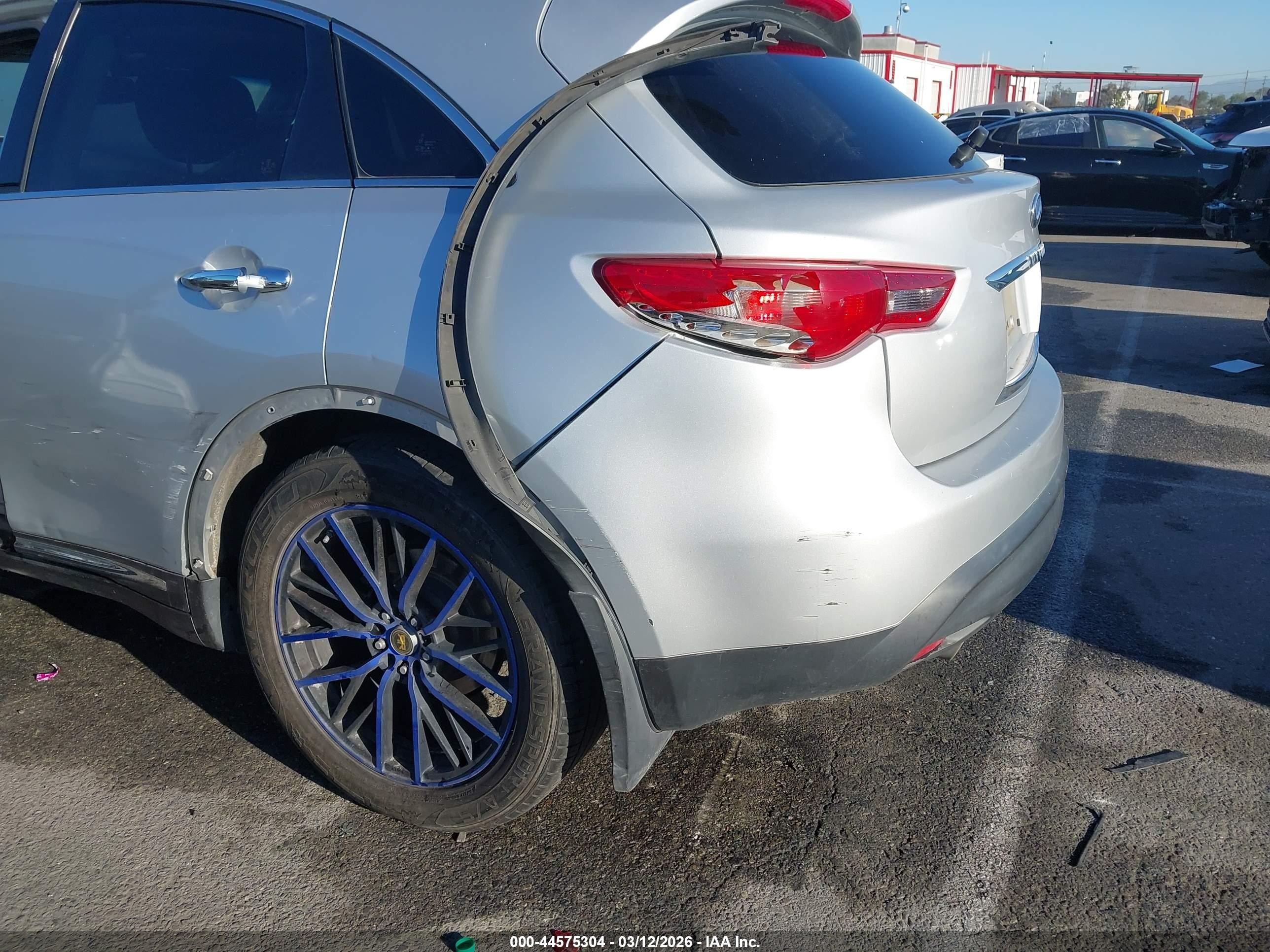 2014 Infiniti Qx70   Gray vin: JN8CS1MW7EM413212