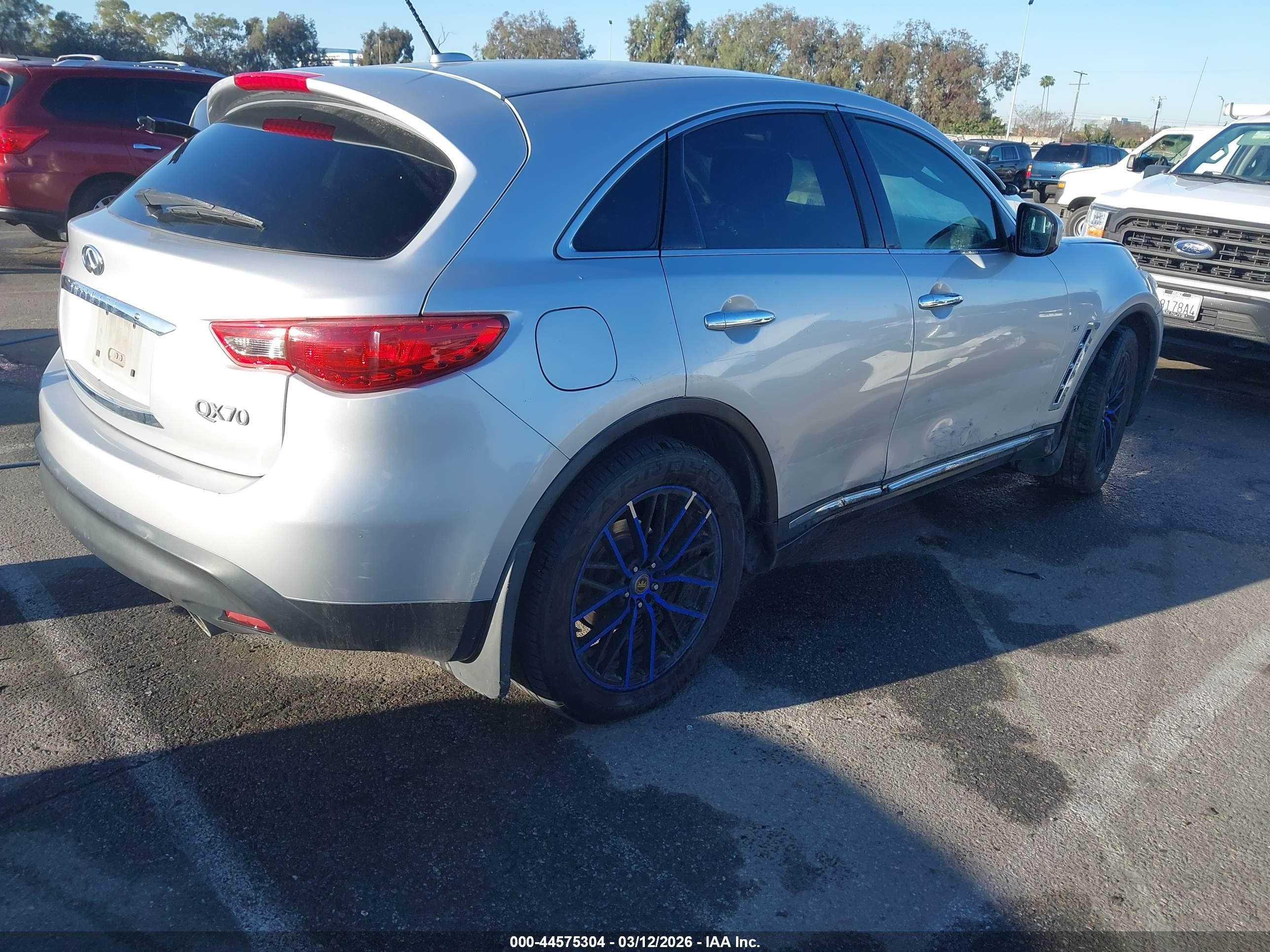 2014 Infiniti Qx70   Gray vin: JN8CS1MW7EM413212