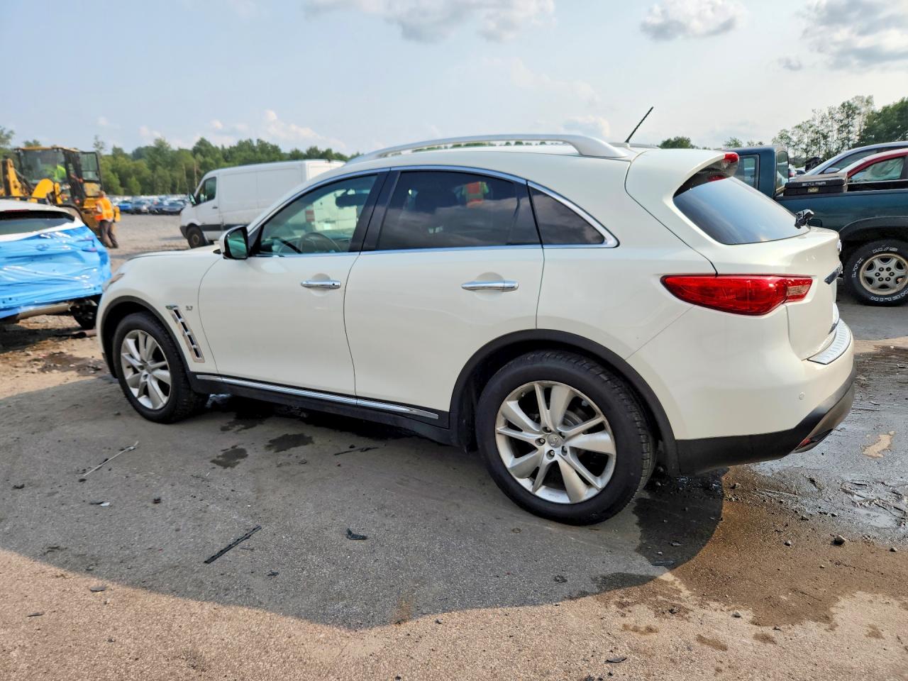 2015 Infiniti Qx70 Base White vin: JN8CS1MW7FM481625