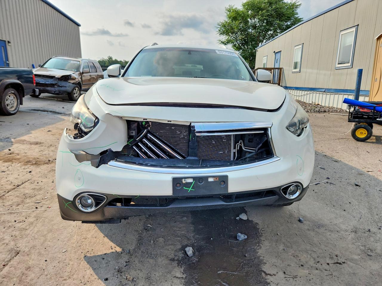2015 Infiniti Qx70 Base White vin: JN8CS1MW7FM481625