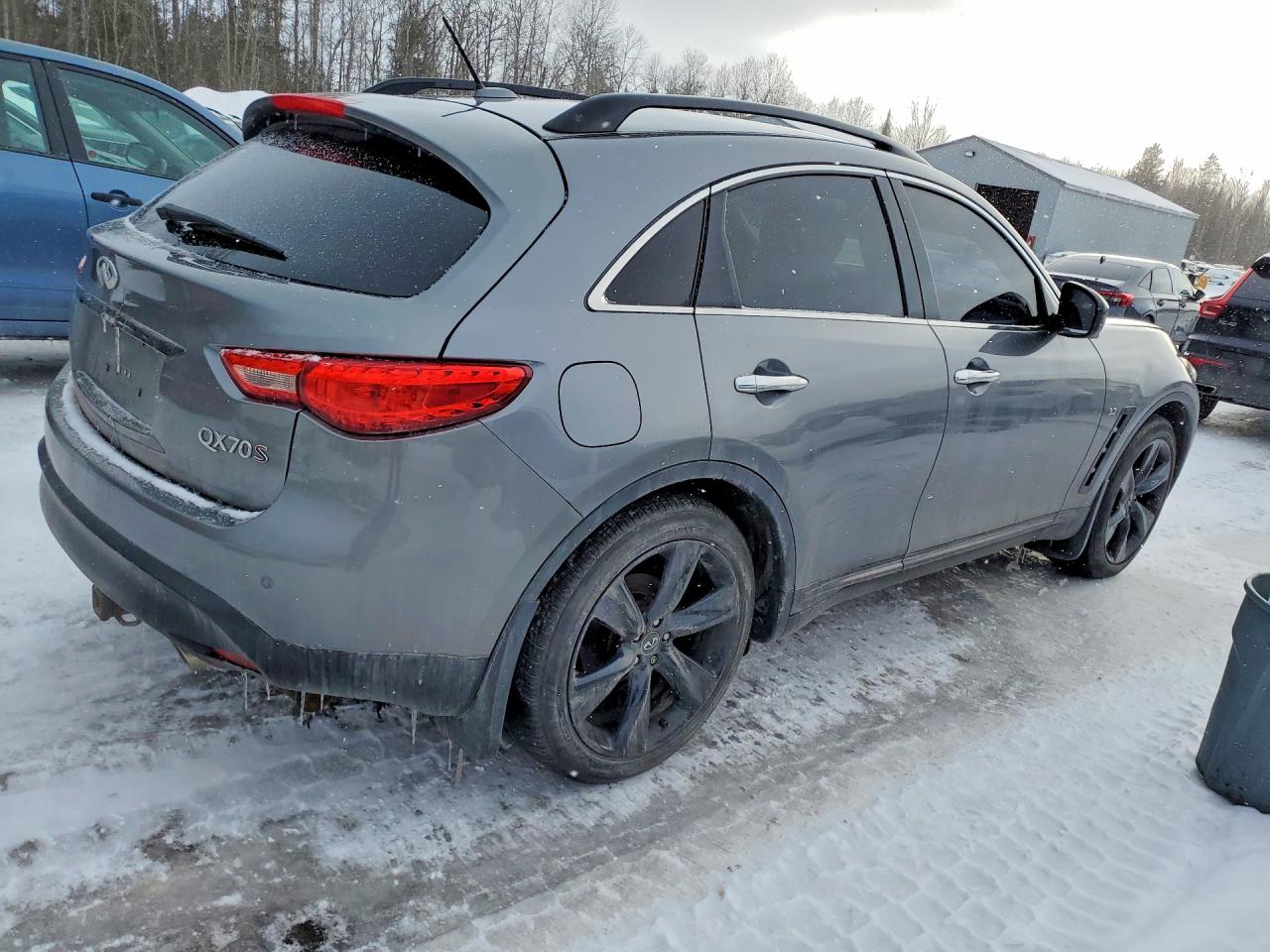 2015 Infiniti Qx70 Base Gray vin: JN8CS1MW7FM483262
