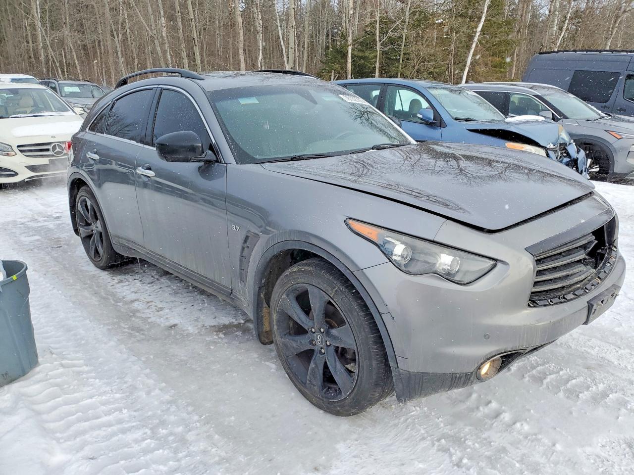 2015 Infiniti Qx70 Base Gray vin: JN8CS1MW7FM483262