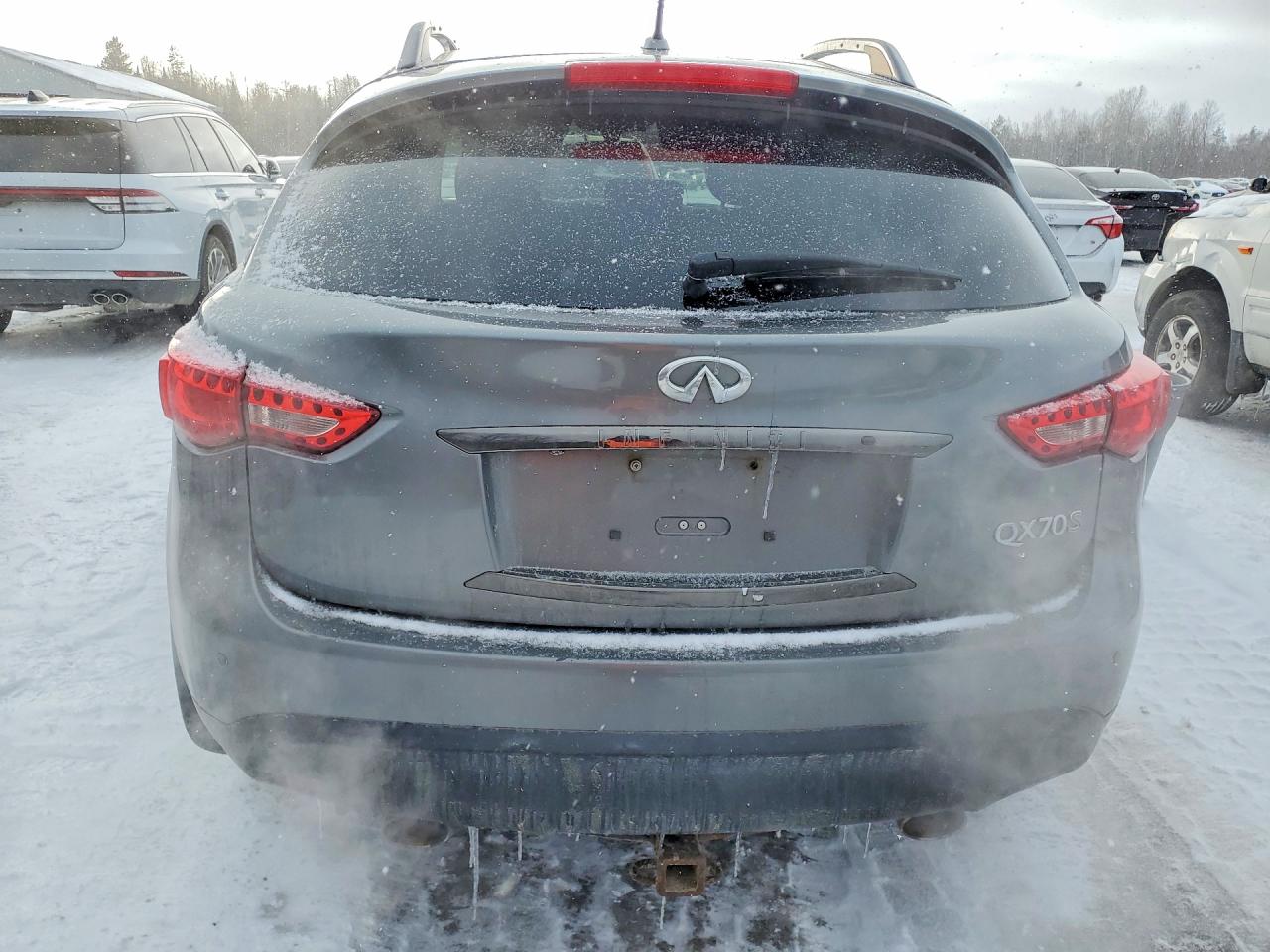 2015 Infiniti Qx70 Base Gray vin: JN8CS1MW7FM483262