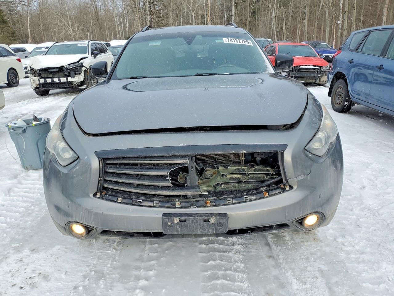 2015 Infiniti Qx70 Base Gray vin: JN8CS1MW7FM483262
