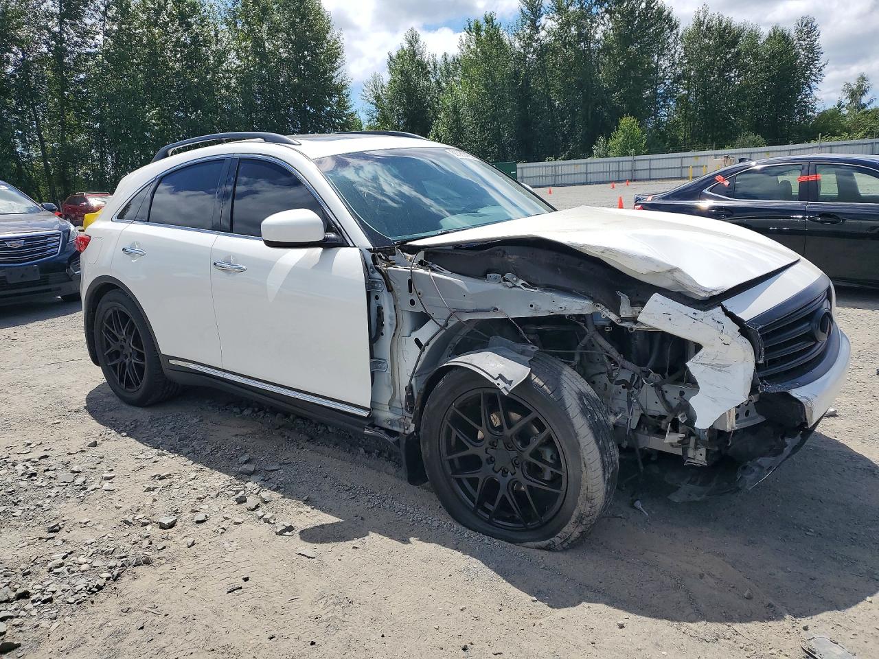 2013 Infiniti Fx37 White vin: JN8CS1MW8DM170685