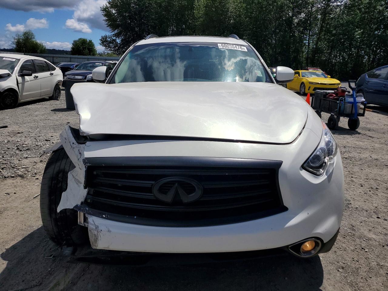 2013 Infiniti Fx37 White vin: JN8CS1MW8DM170685