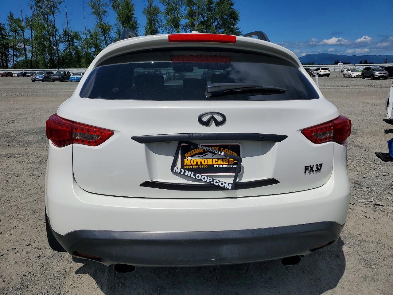 2013 Infiniti Fx37 White vin: JN8CS1MW8DM170685