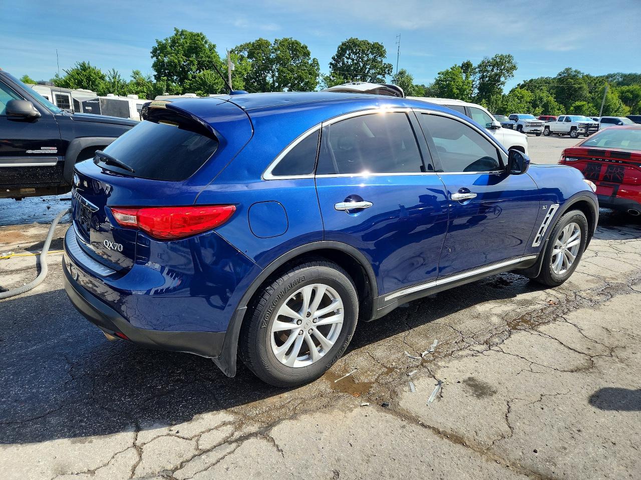 2015 Infiniti Qx70 Base Blue vin: JN8CS1MW8FM482671