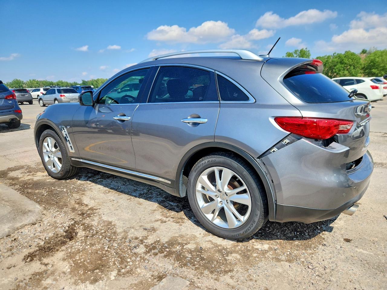 2014 Infiniti Qx70 Base Gray vin: JN8CS1MW9EM411946