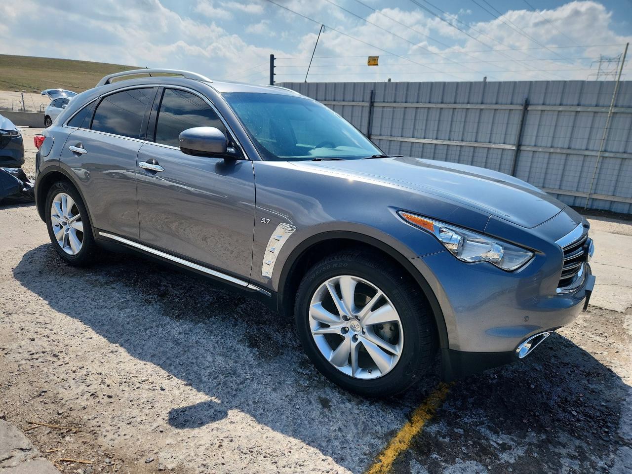 2014 Infiniti Qx70 Base Gray vin: JN8CS1MW9EM411946