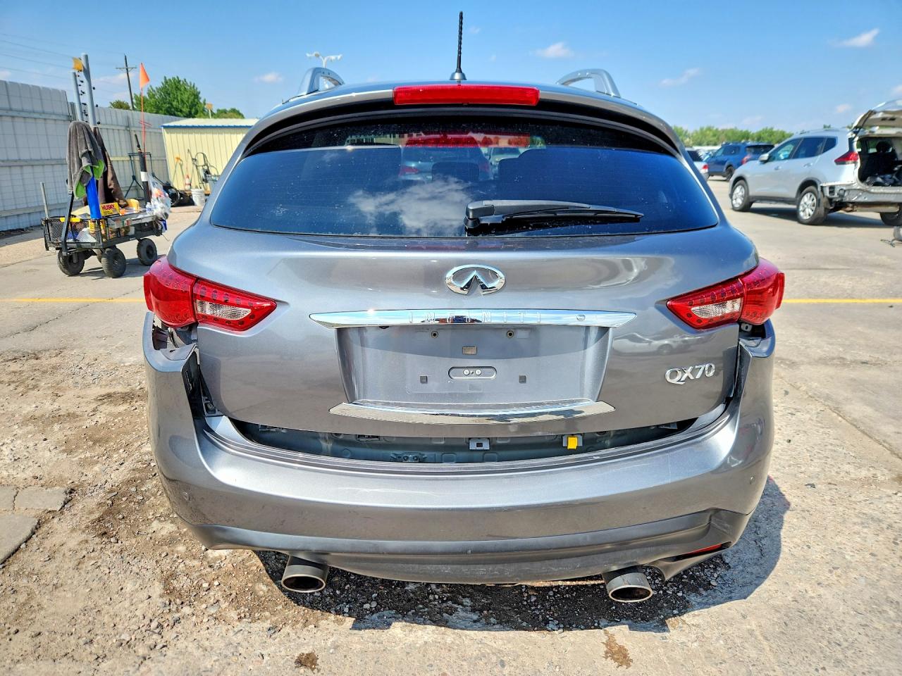2014 Infiniti Qx70 Base Gray vin: JN8CS1MW9EM411946