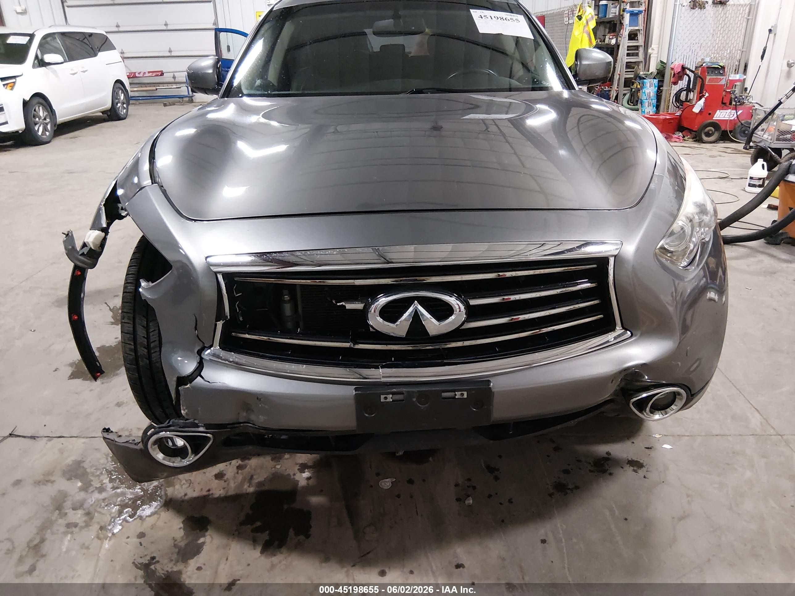 2014 Infiniti Qx70   Gray vin: JN8CS1MW9EM412465
