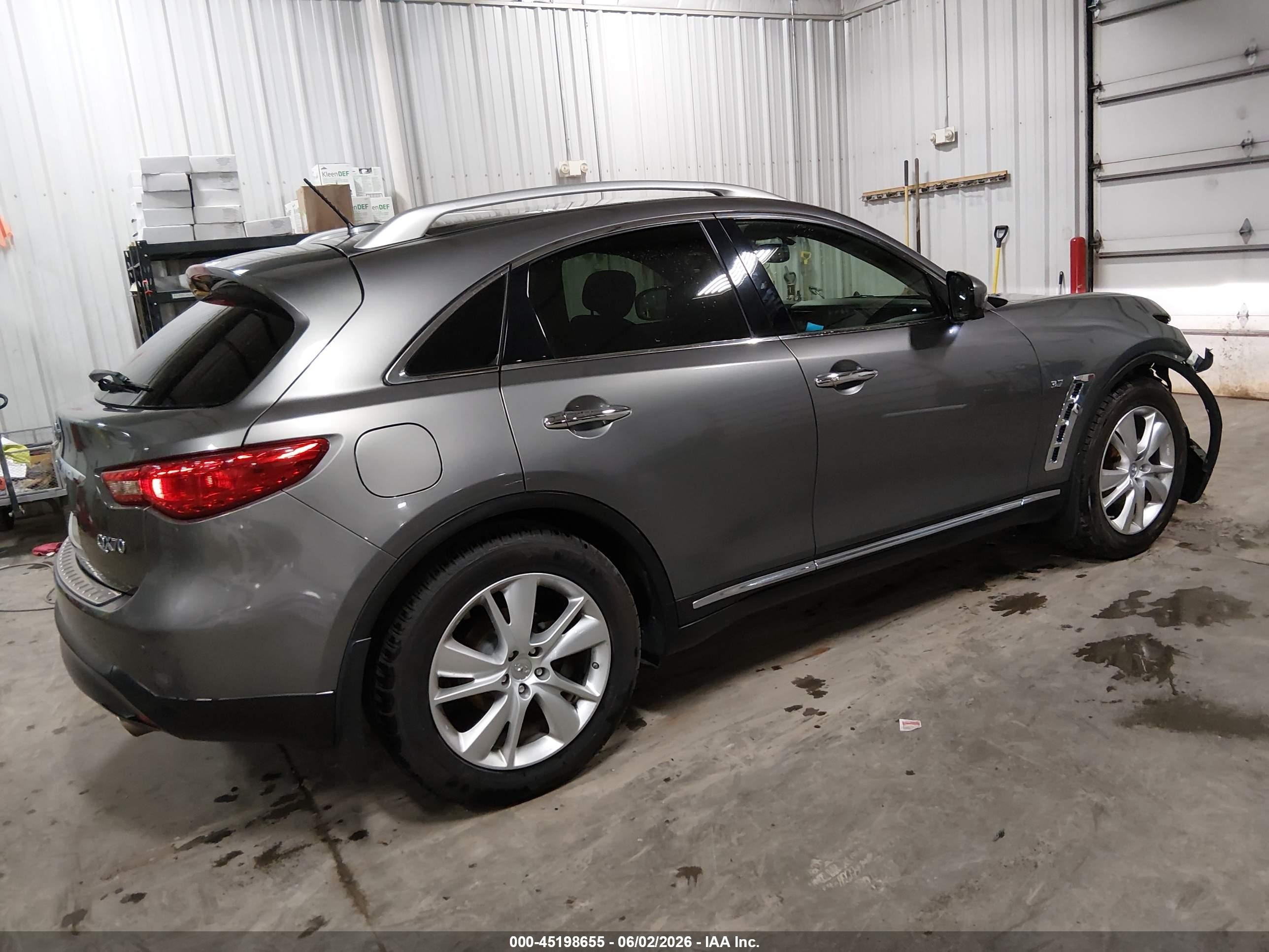 2014 Infiniti Qx70   Gray vin: JN8CS1MW9EM412465