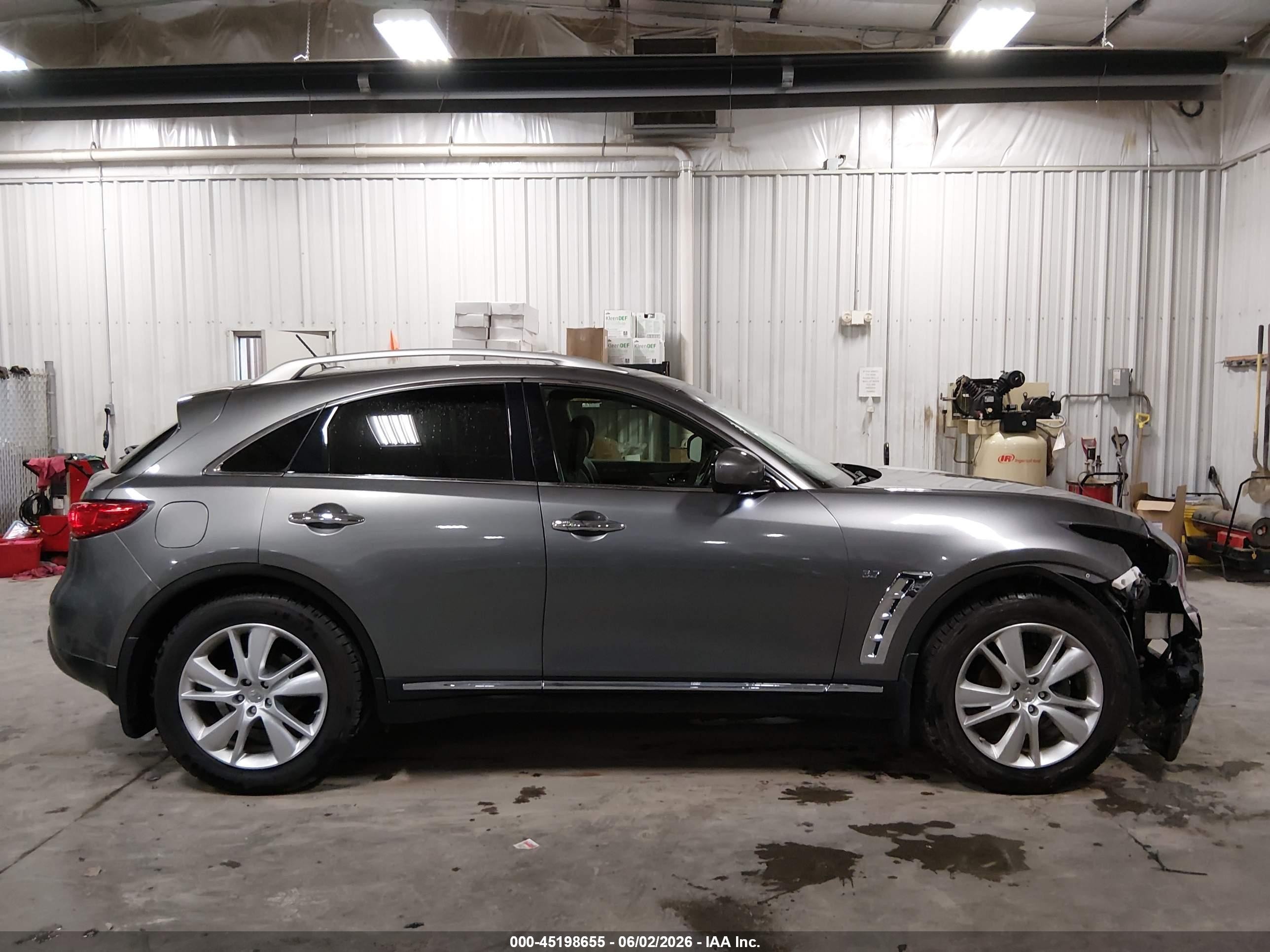 2014 Infiniti Qx70   Gray vin: JN8CS1MW9EM412465