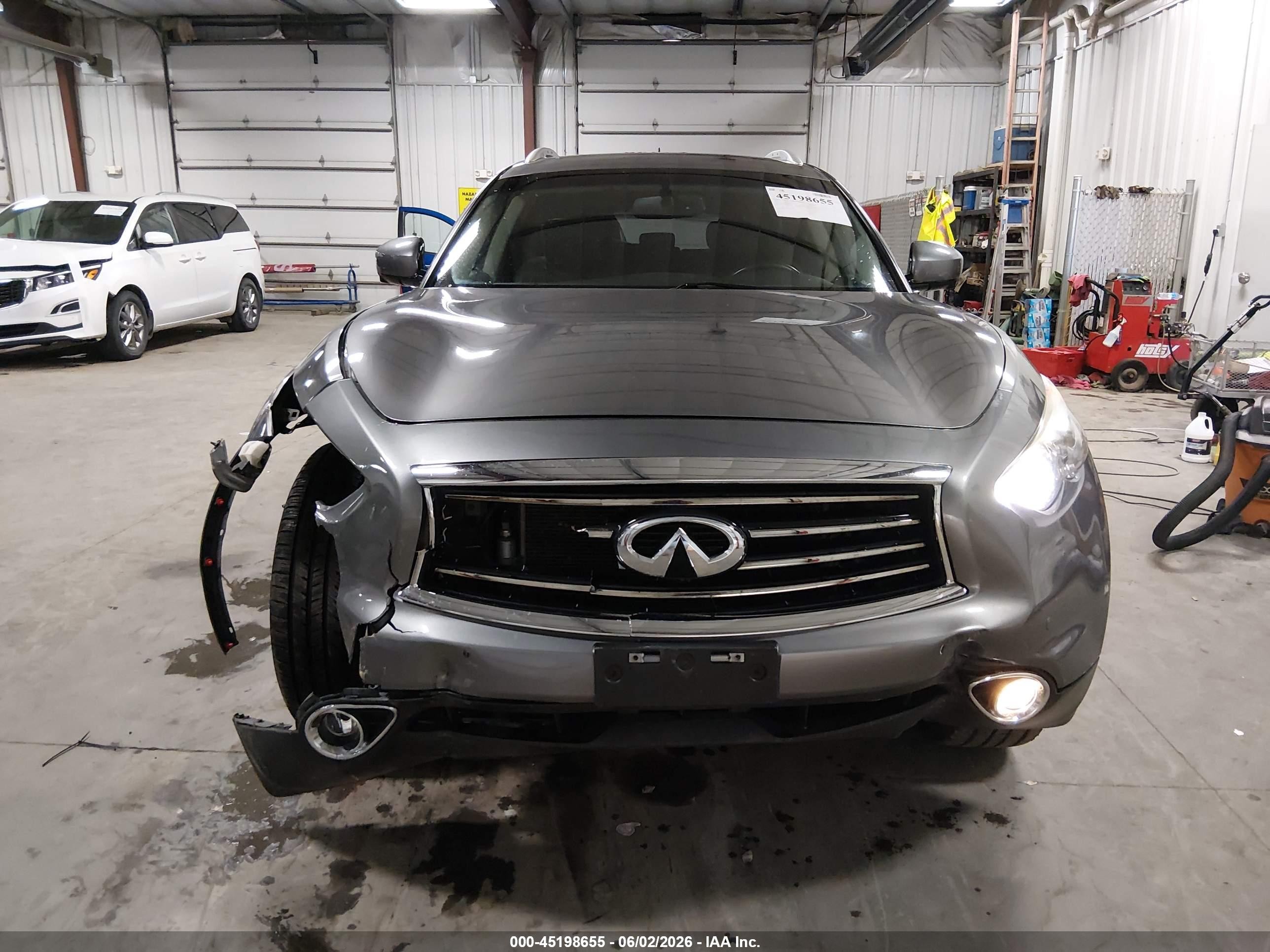 2014 Infiniti Qx70   Gray vin: JN8CS1MW9EM412465