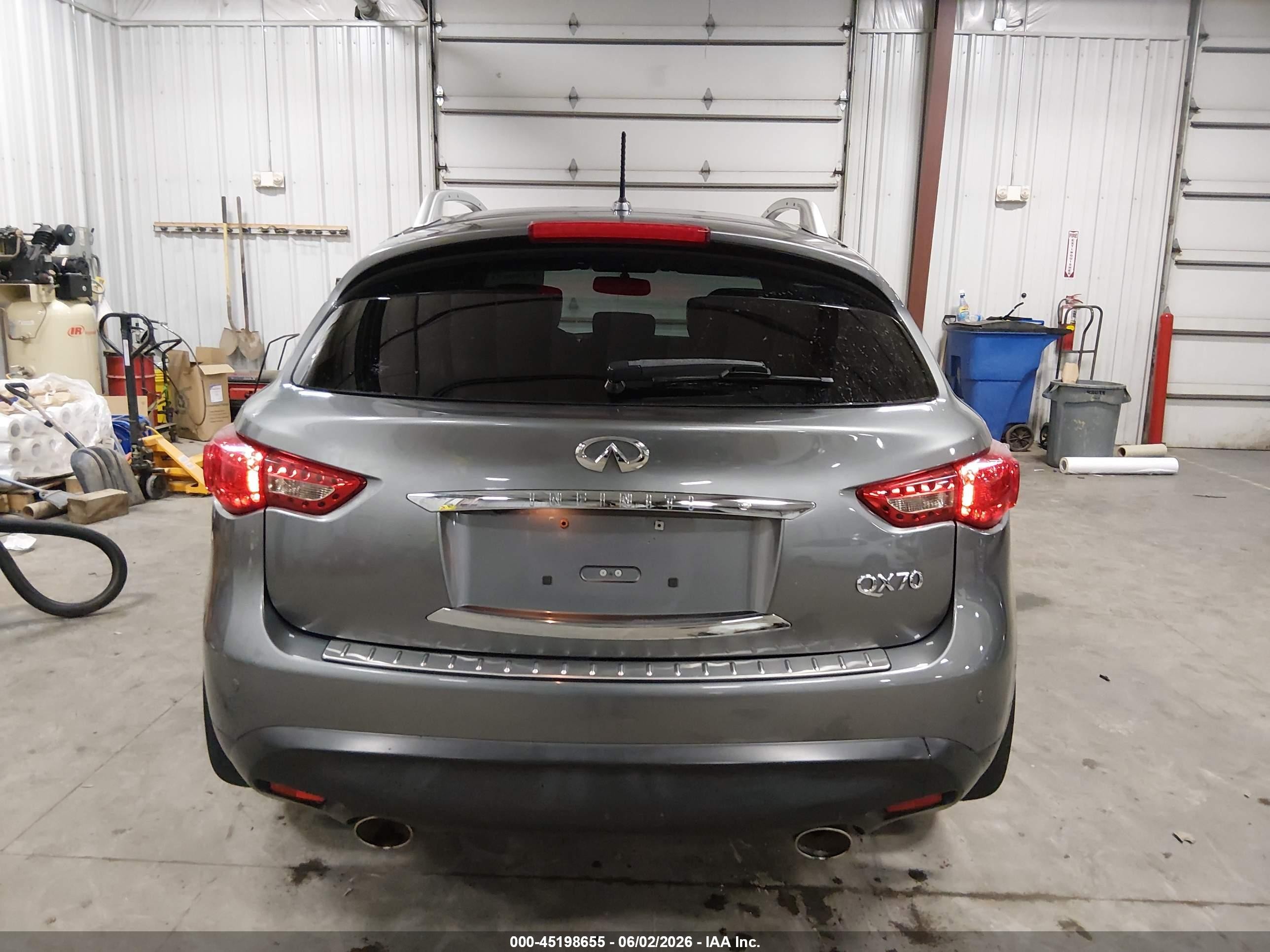 2014 Infiniti Qx70   Gray vin: JN8CS1MW9EM412465