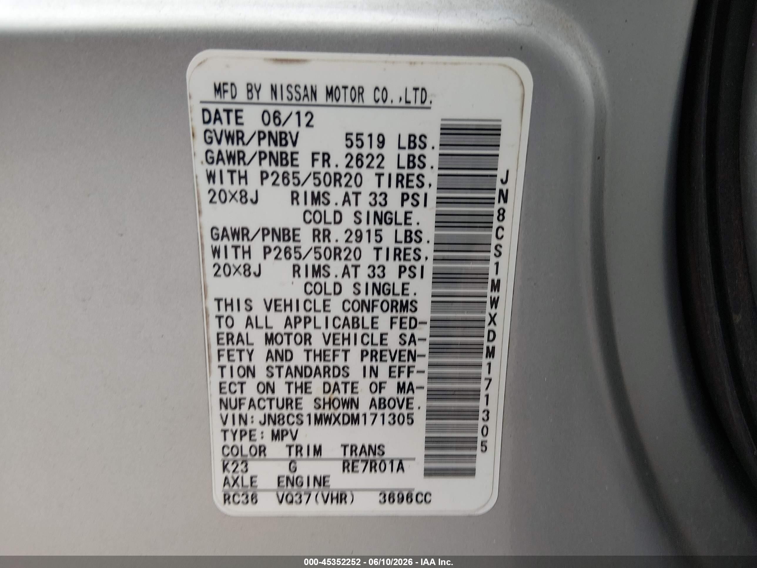 2013 Infiniti Fx37   Silver vin: JN8CS1MWXDM171305
