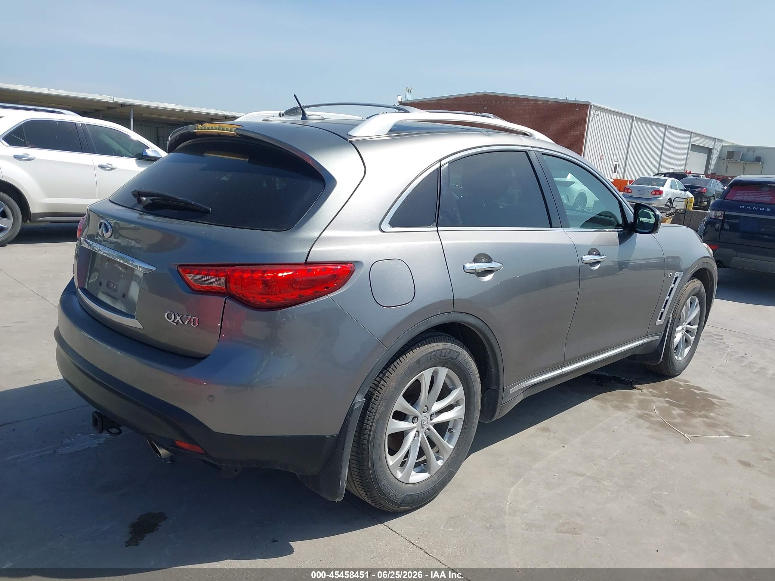 2015 Infiniti Qx70 Pewter vin: JN8CS1MWXFM481506