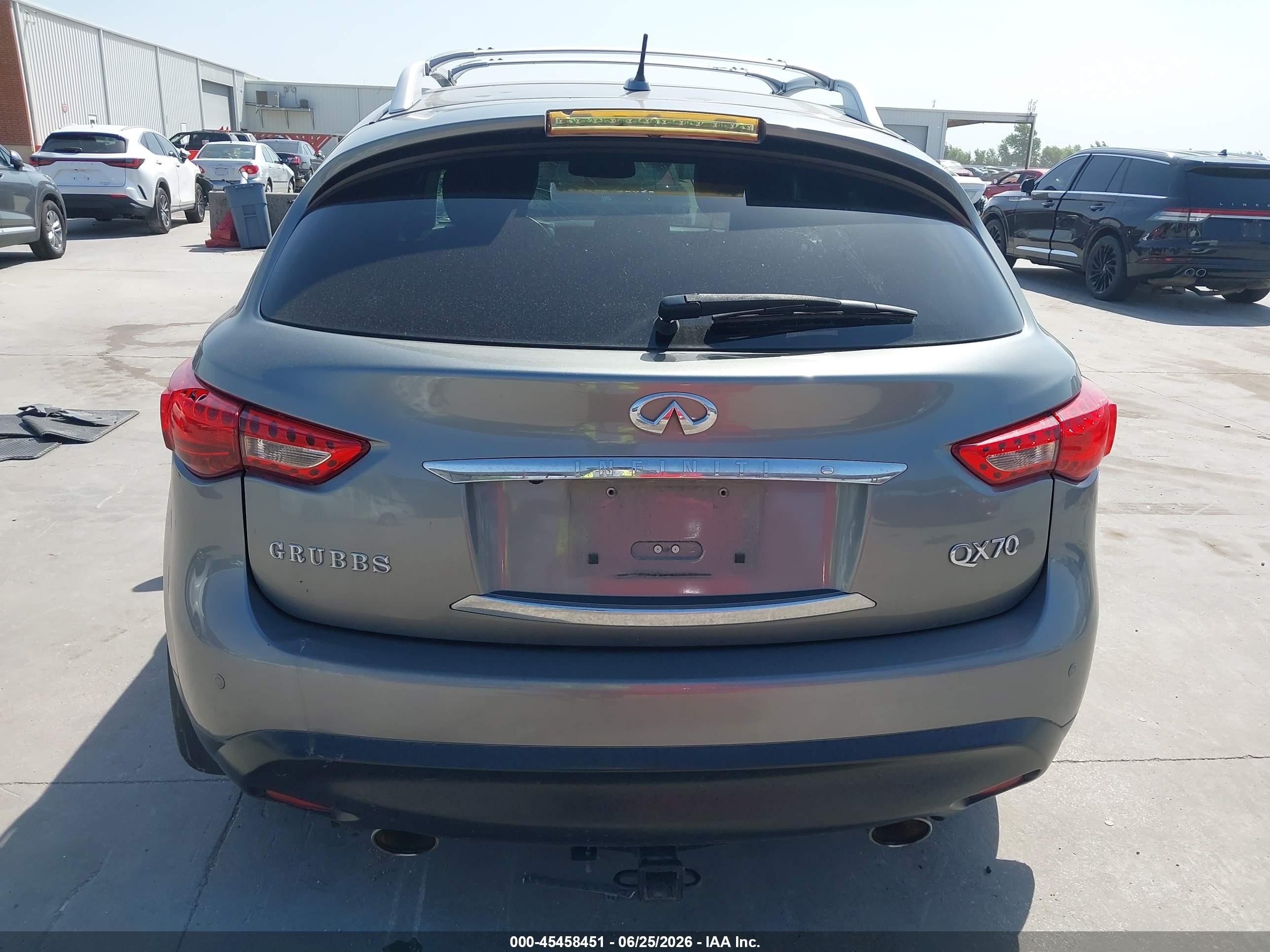 2015 Infiniti Qx70 Pewter vin: JN8CS1MWXFM481506