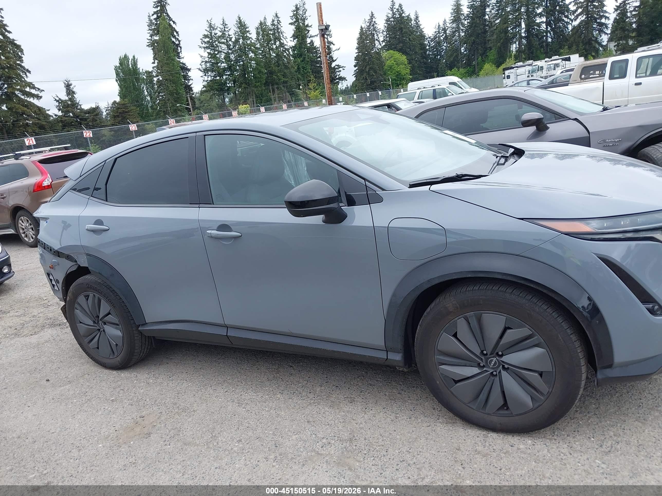 2025 Nissan Ariya Evolve+ Gray vin: JN8DF0BF9SM763071