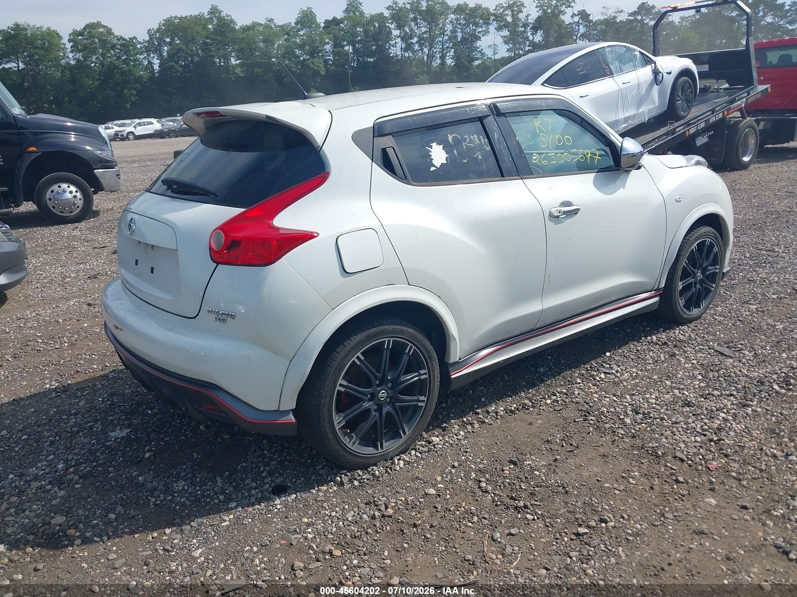 2014 Nissan Juke Nismo Rs White vin: JN8DF5MV8ET150533