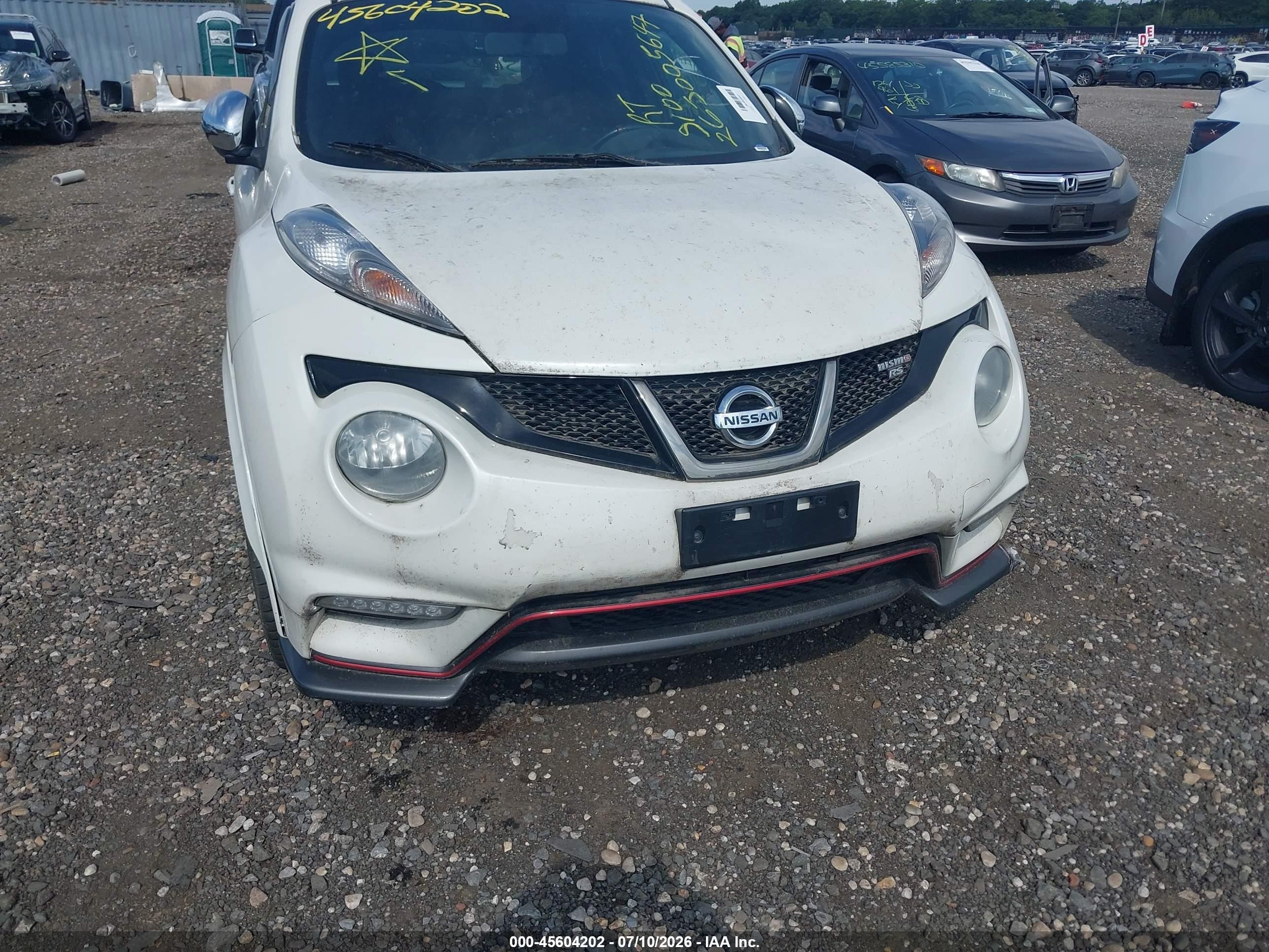 2014 Nissan Juke Nismo Rs White vin: JN8DF5MV8ET150533