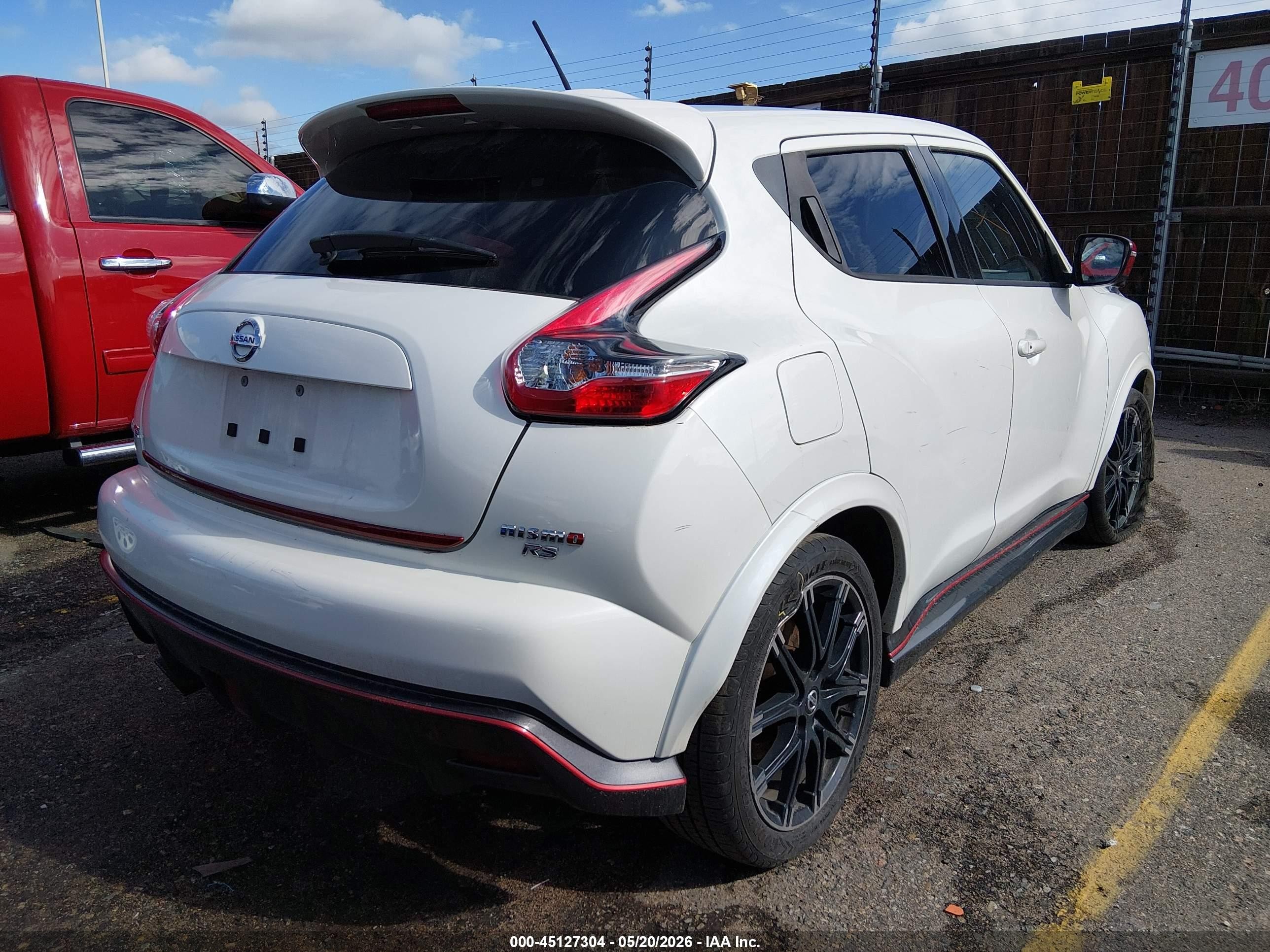 2015 Nissan Juke Nismo Rs White vin: JN8DF5MVXFT250392