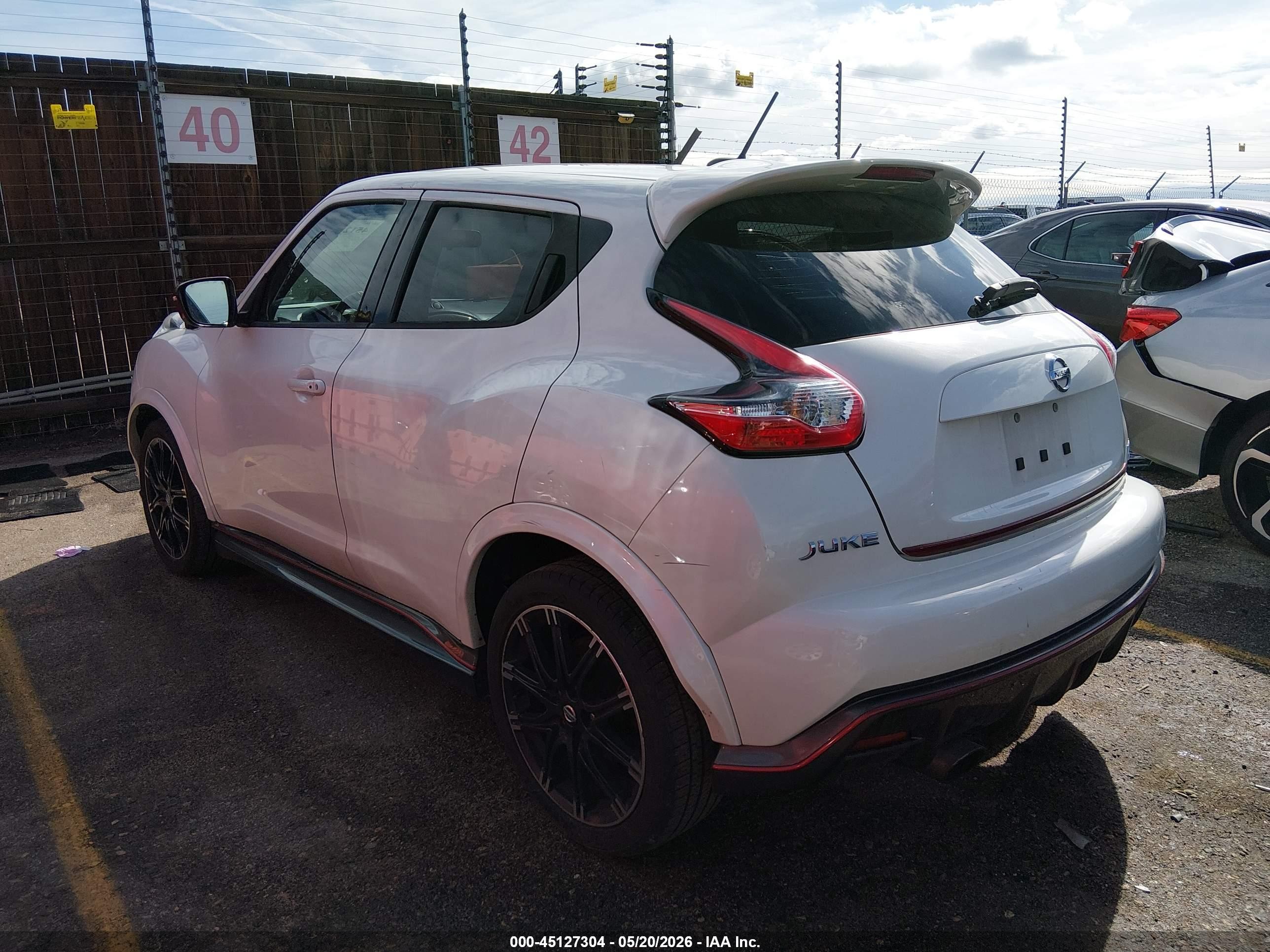2015 Nissan Juke Nismo Rs White vin: JN8DF5MVXFT250392