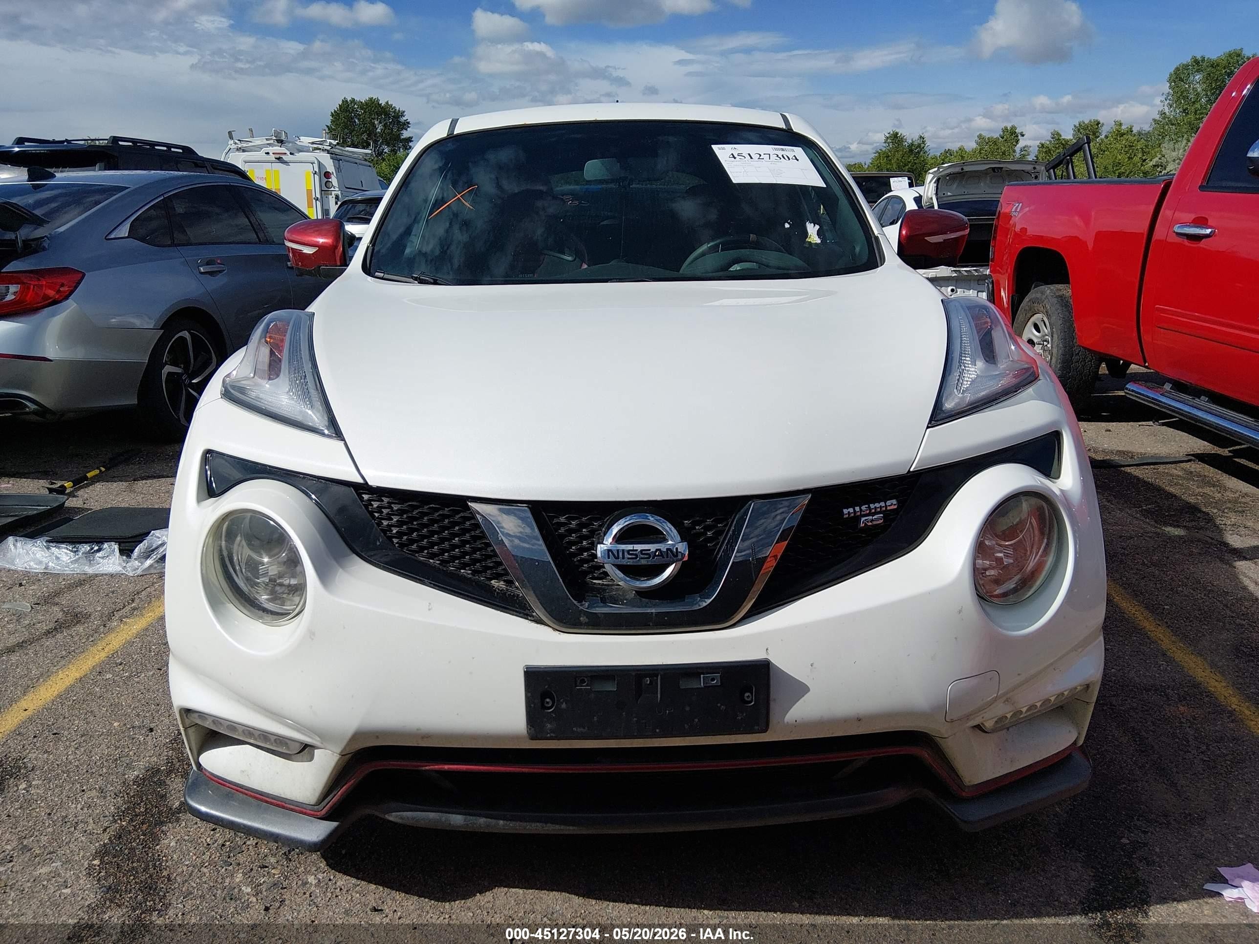 2015 Nissan Juke Nismo Rs White vin: JN8DF5MVXFT250392