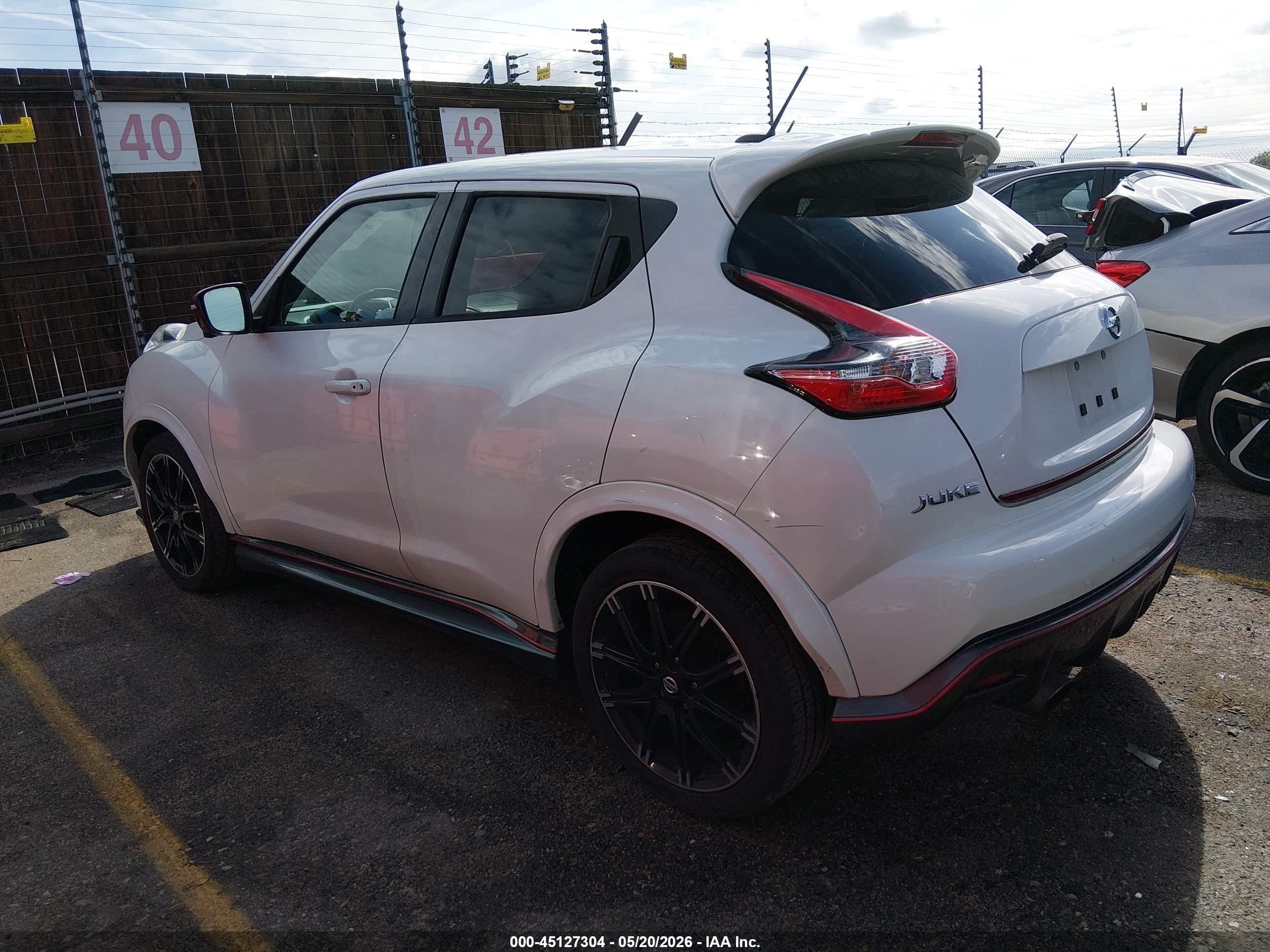 2015 Nissan Juke Nismo Rs White vin: JN8DF5MVXFT250392
