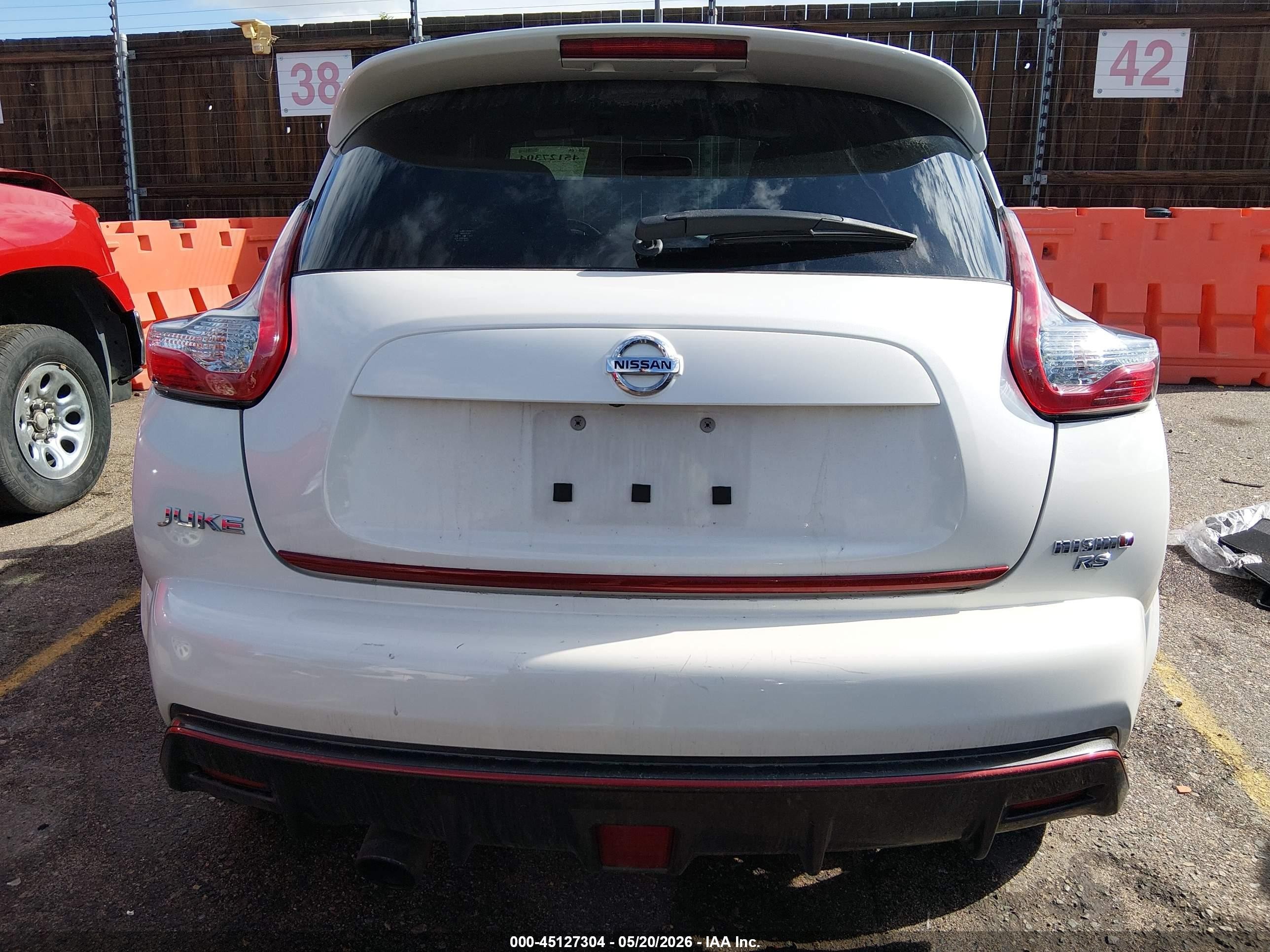 2015 Nissan Juke Nismo Rs White vin: JN8DF5MVXFT250392