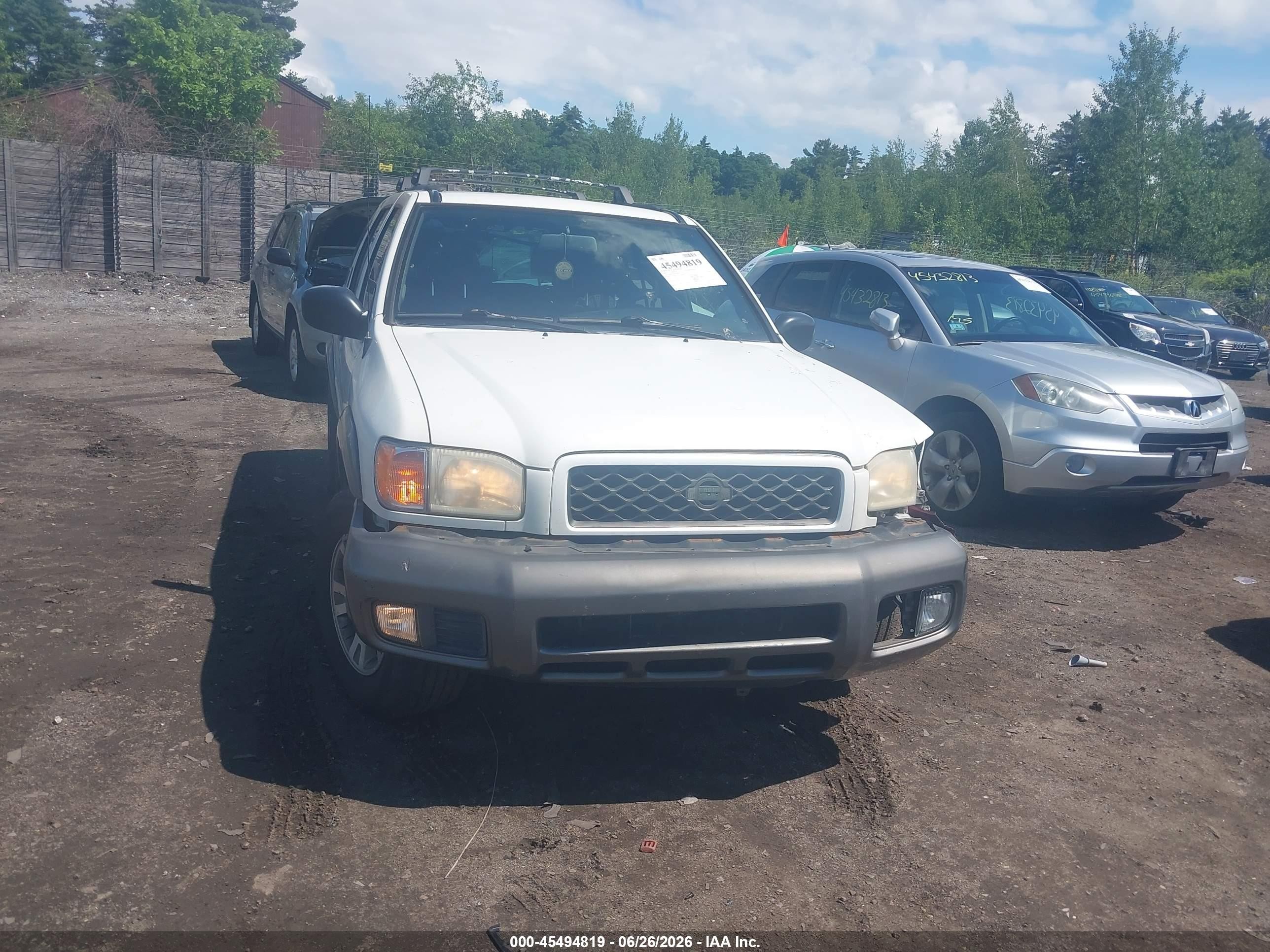 2001 Nissan Pathfinder Se Белый vin: JN8DR07X01W510667