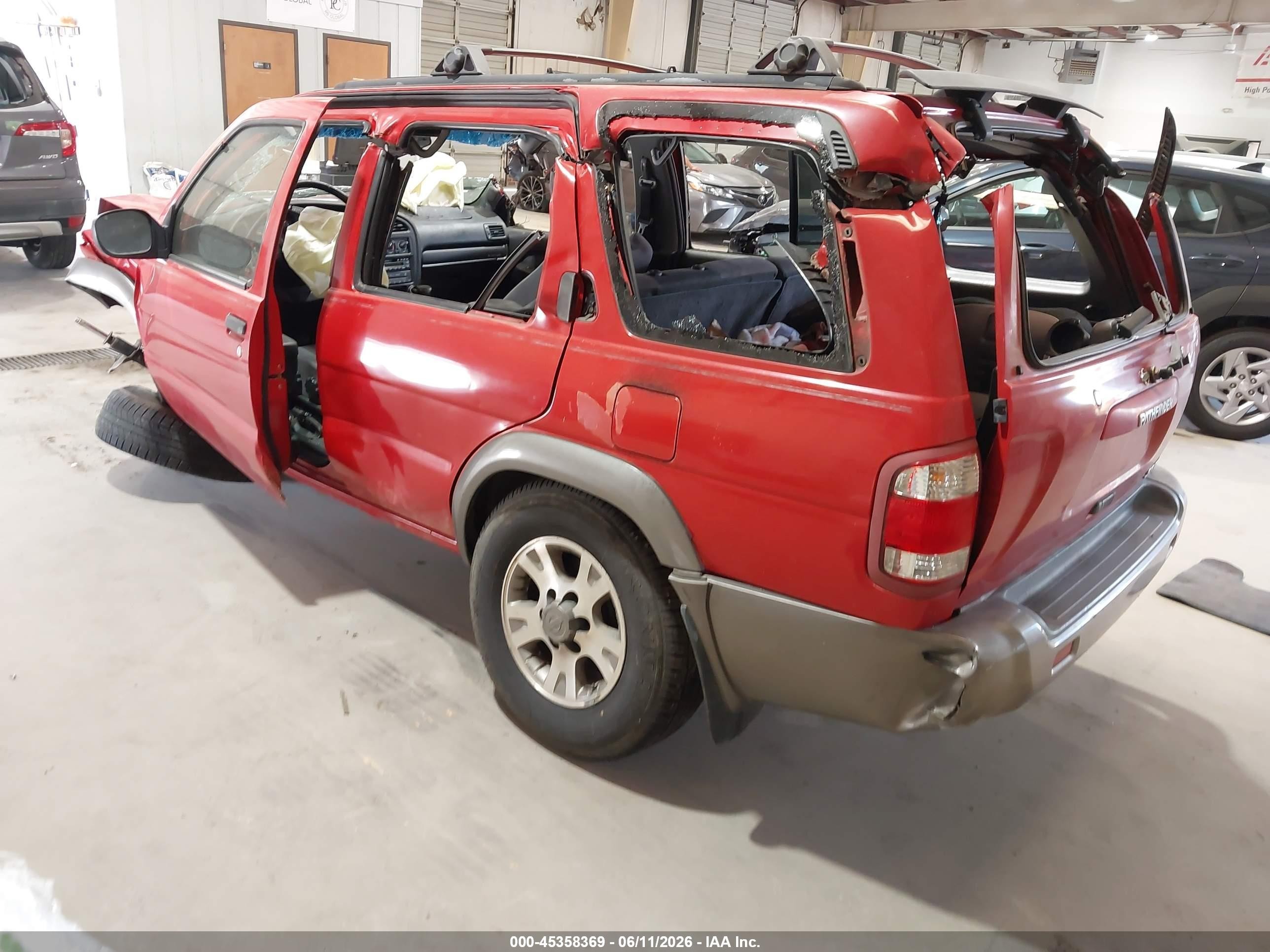 2001 Nissan Pathfinder Se Red vin: JN8DR07X11W510564