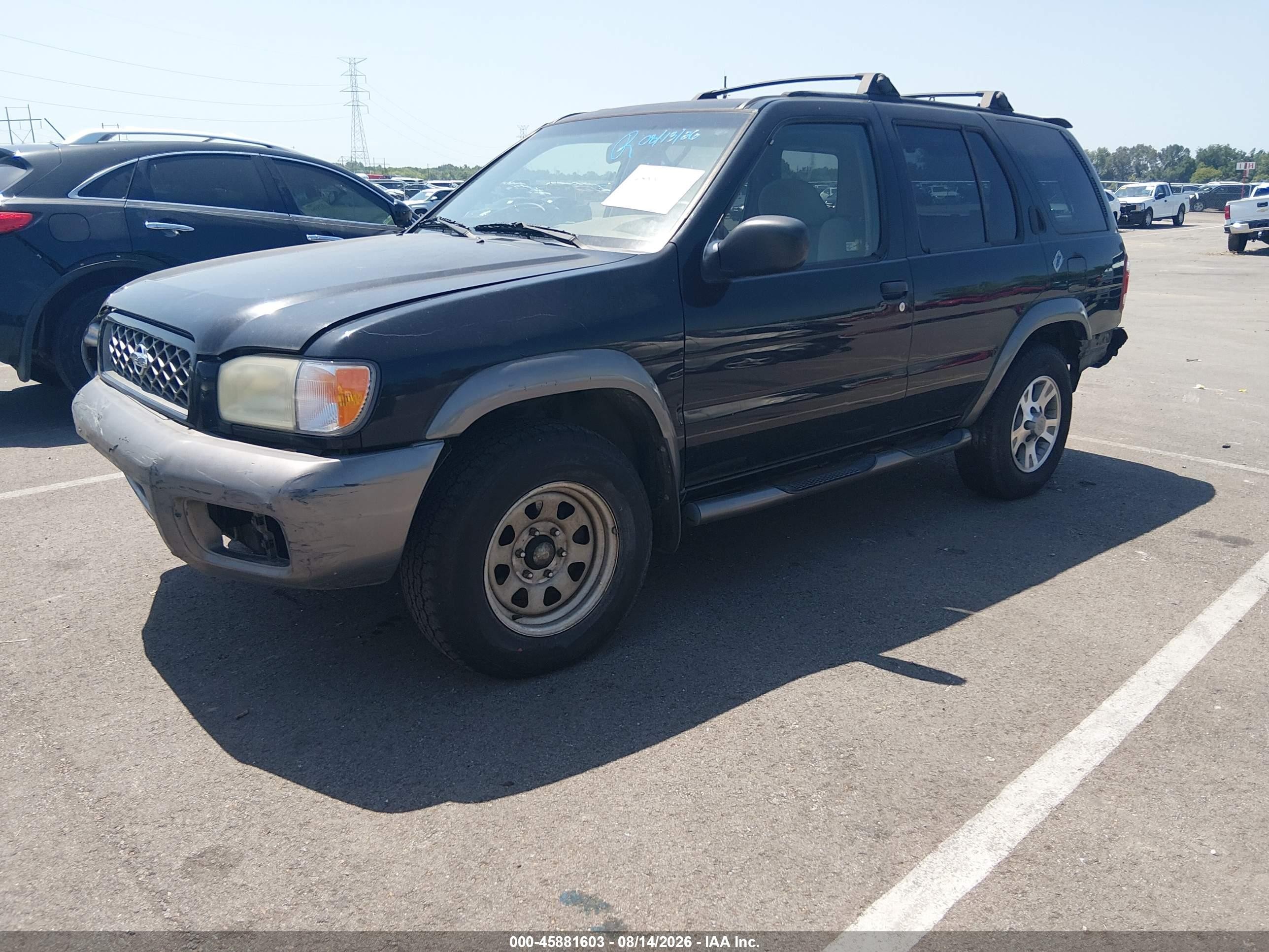 2001 Nissan Pathfinder Se Black vin: JN8DR07X41W502846