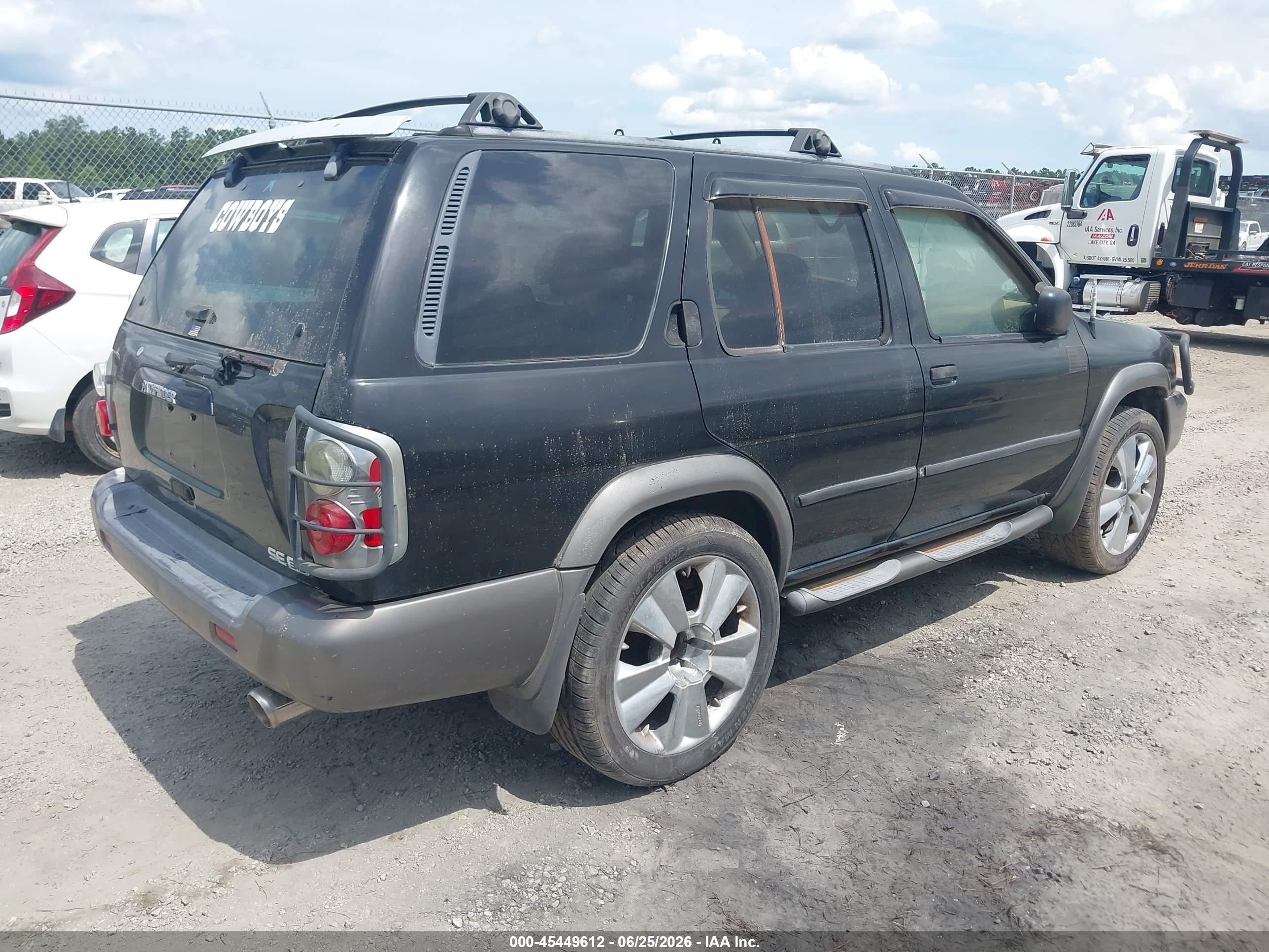 2001 Nissan Pathfinder Se Black vin: JN8DR07X91W500526