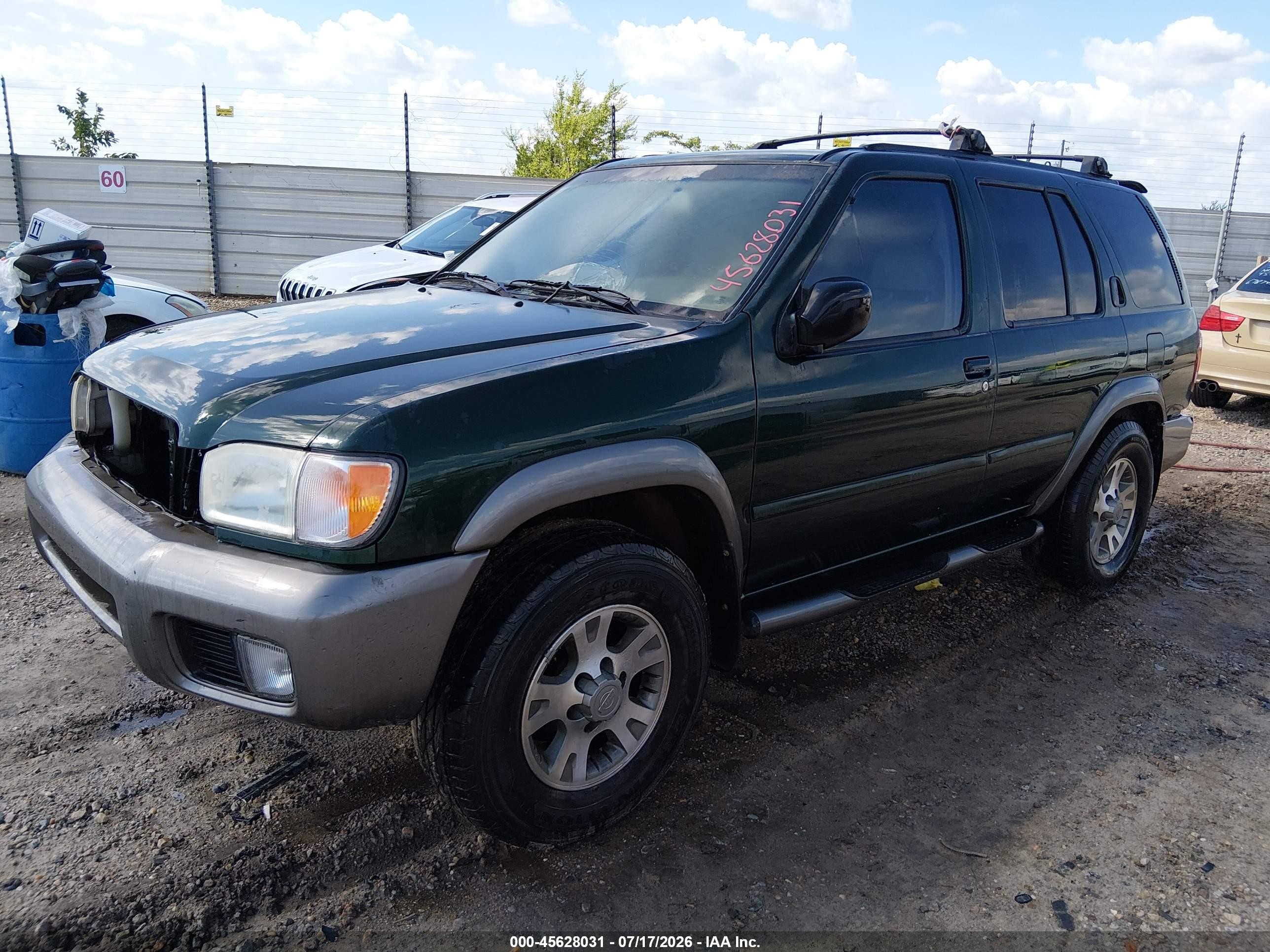 2001 Nissan Pathfinder Se Green vin: JN8DR07X91W501370
