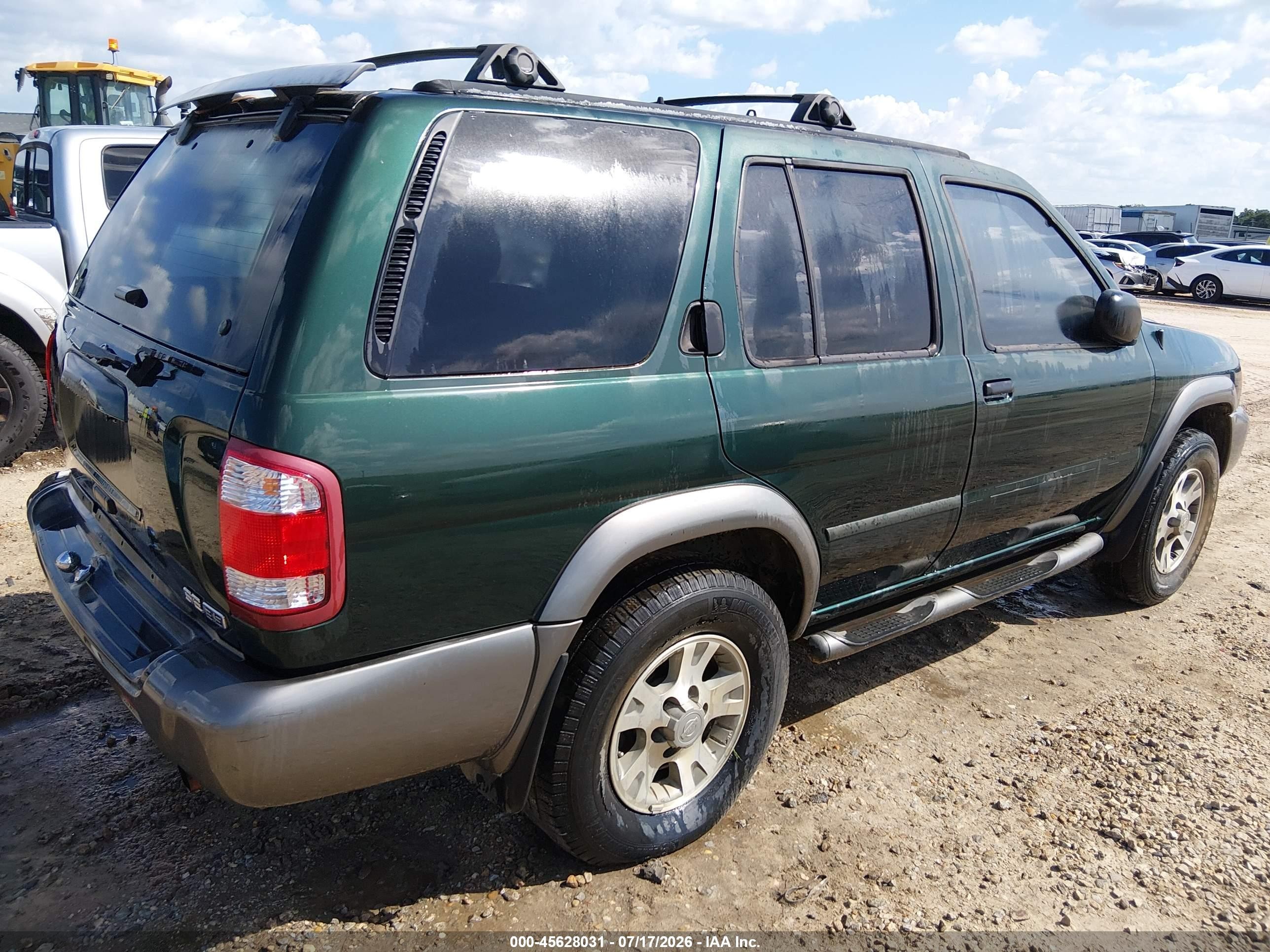 2001 Nissan Pathfinder Se Green vin: JN8DR07X91W501370