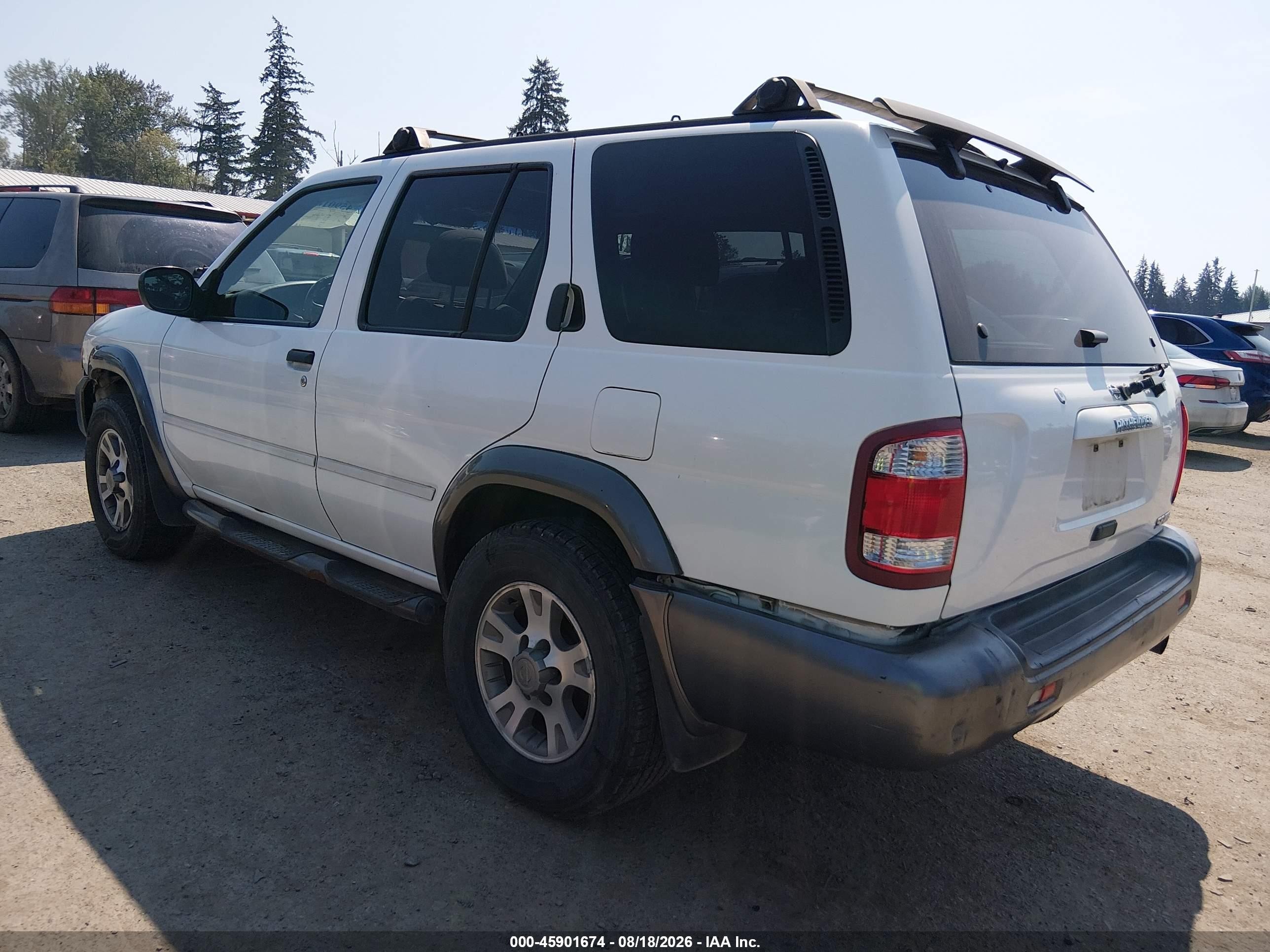 2001 Nissan Pathfinder Se White vin: JN8DR07Y71W513980