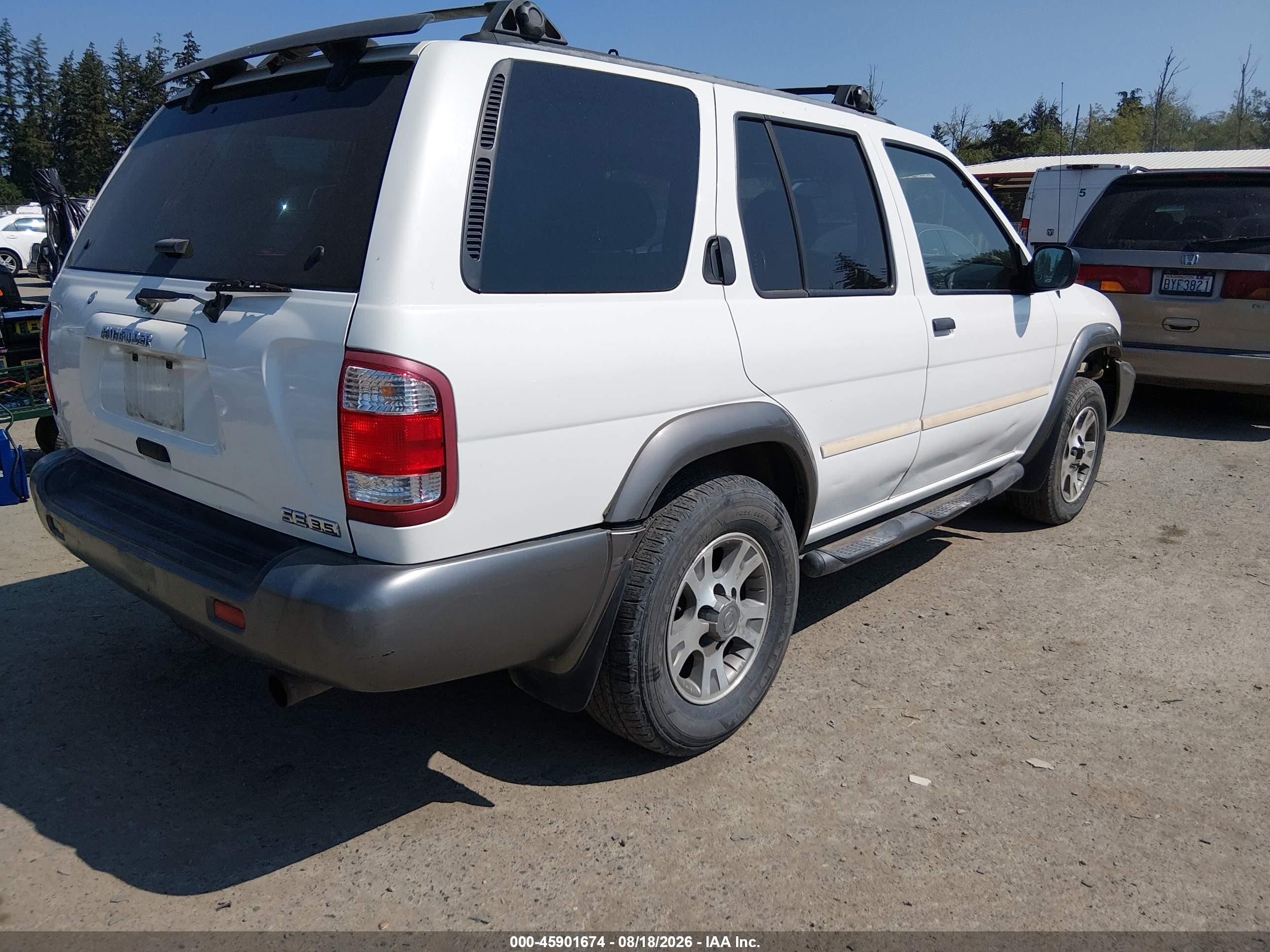 2001 Nissan Pathfinder Se White vin: JN8DR07Y71W513980