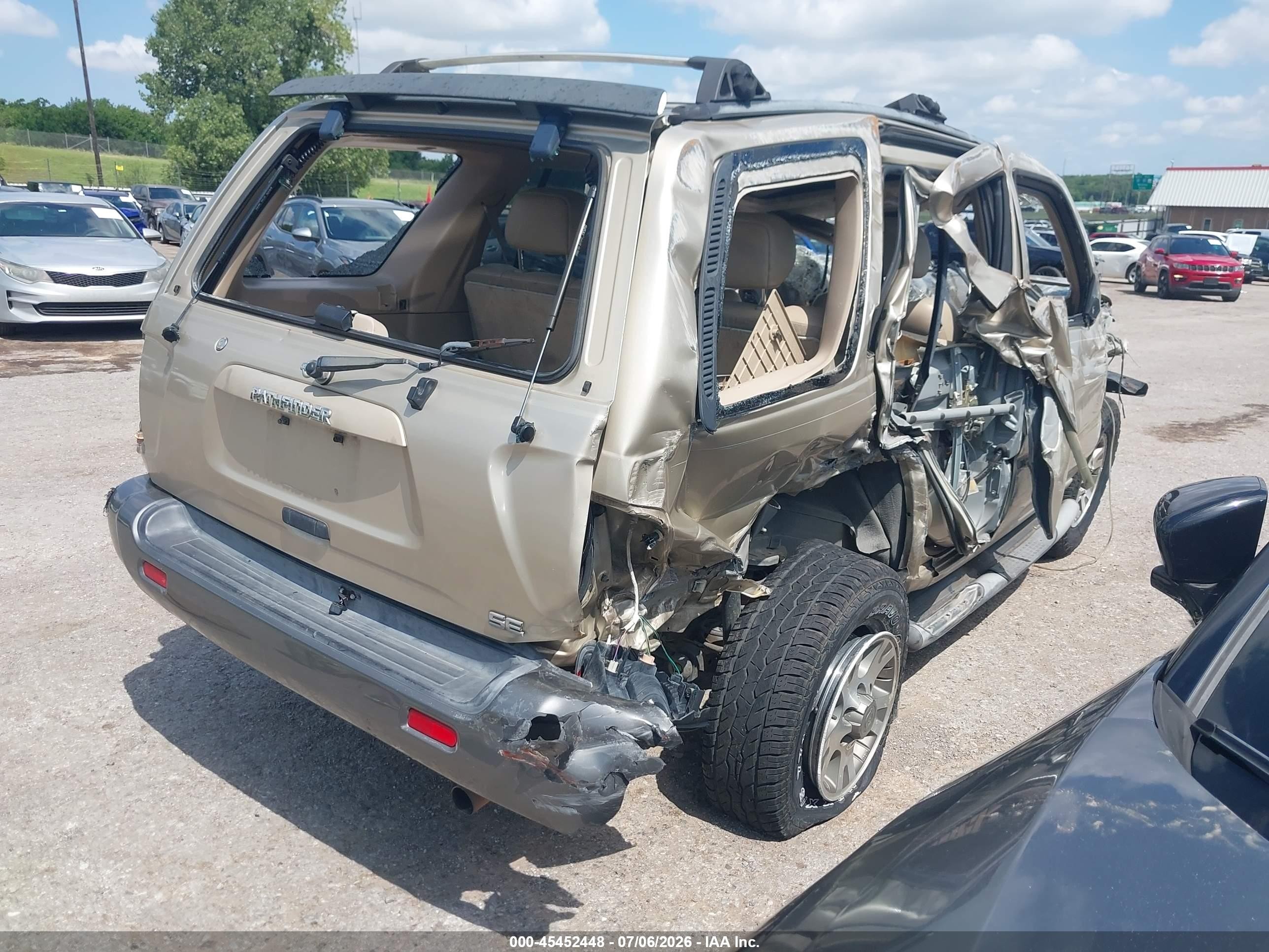 2001 Nissan Pathfinder Se Tan vin: JN8DR09X31W573582