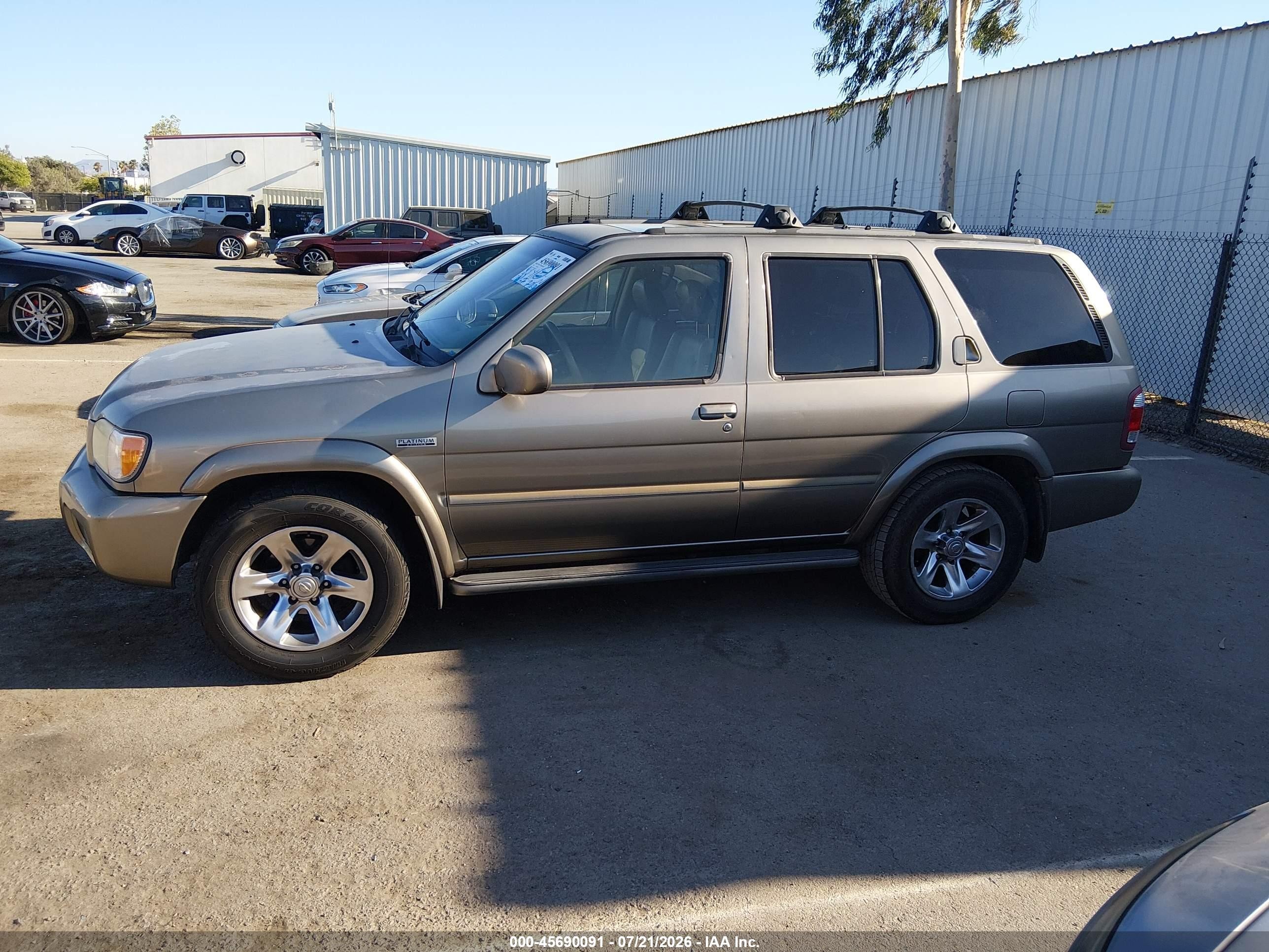 2004 Nissan Pathfinder Le Platinum Gray vin: JN8DR09X54W808908