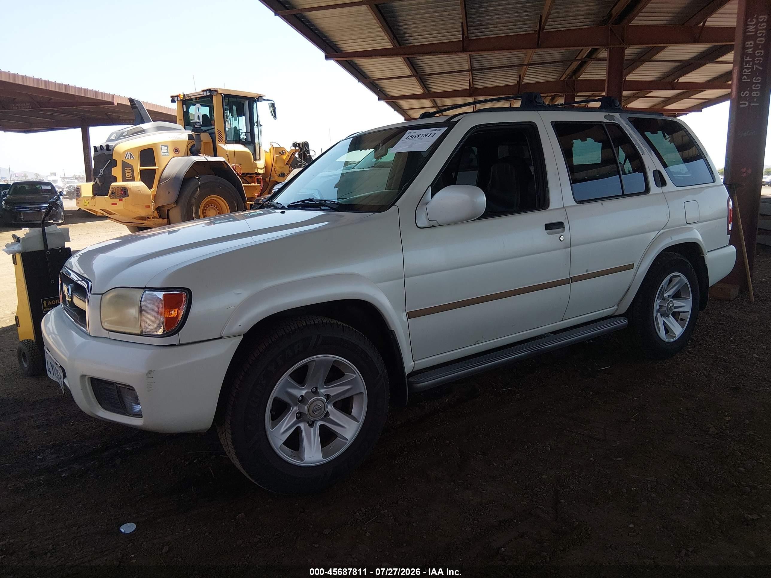 2002 Nissan Pathfinder Le White vin: JN8DR09X62W664413