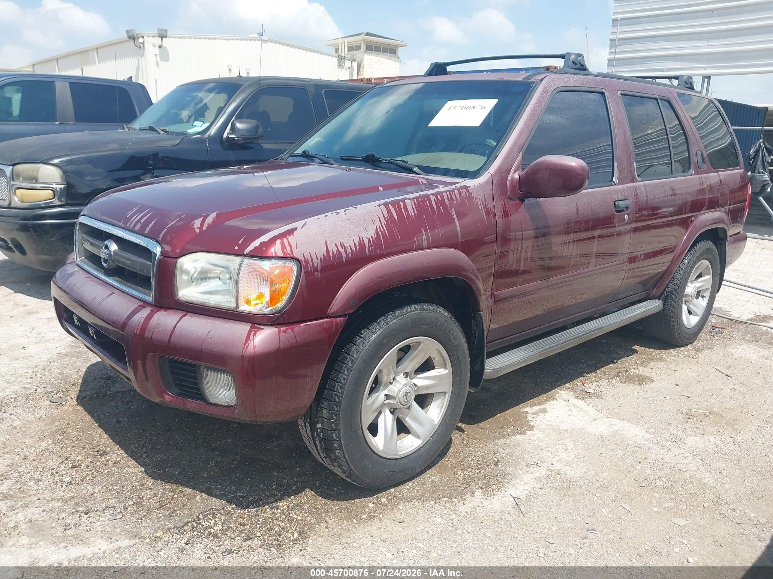 2002 Nissan Pathfinder Le Burgundy vin: JN8DR09X62W666727