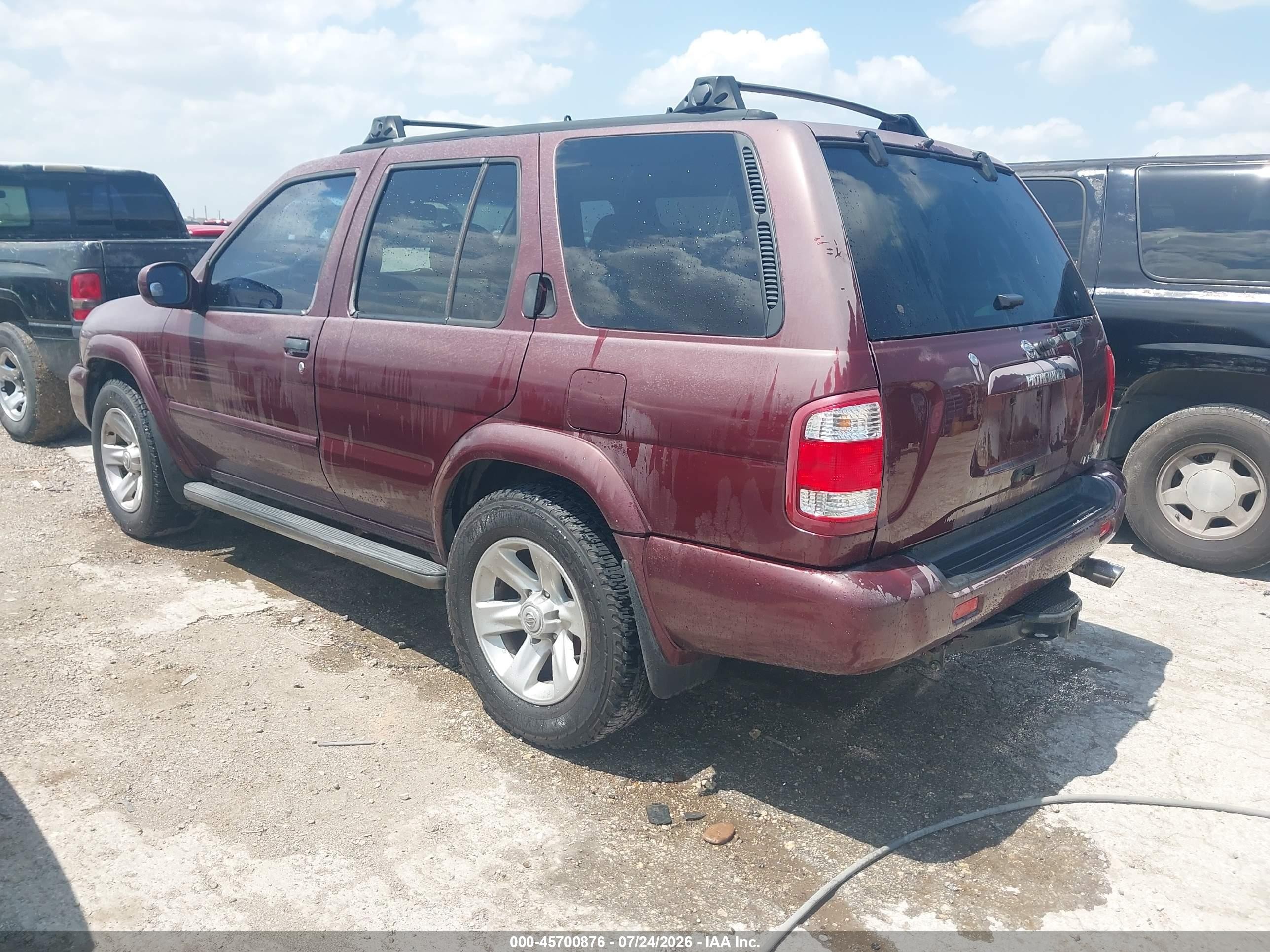 2002 Nissan Pathfinder Le Burgundy vin: JN8DR09X62W666727