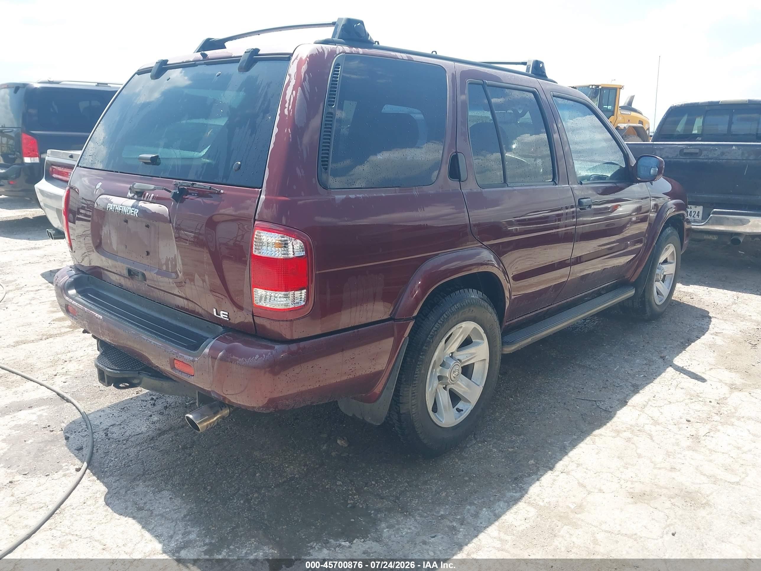 2002 Nissan Pathfinder Le Burgundy vin: JN8DR09X62W666727