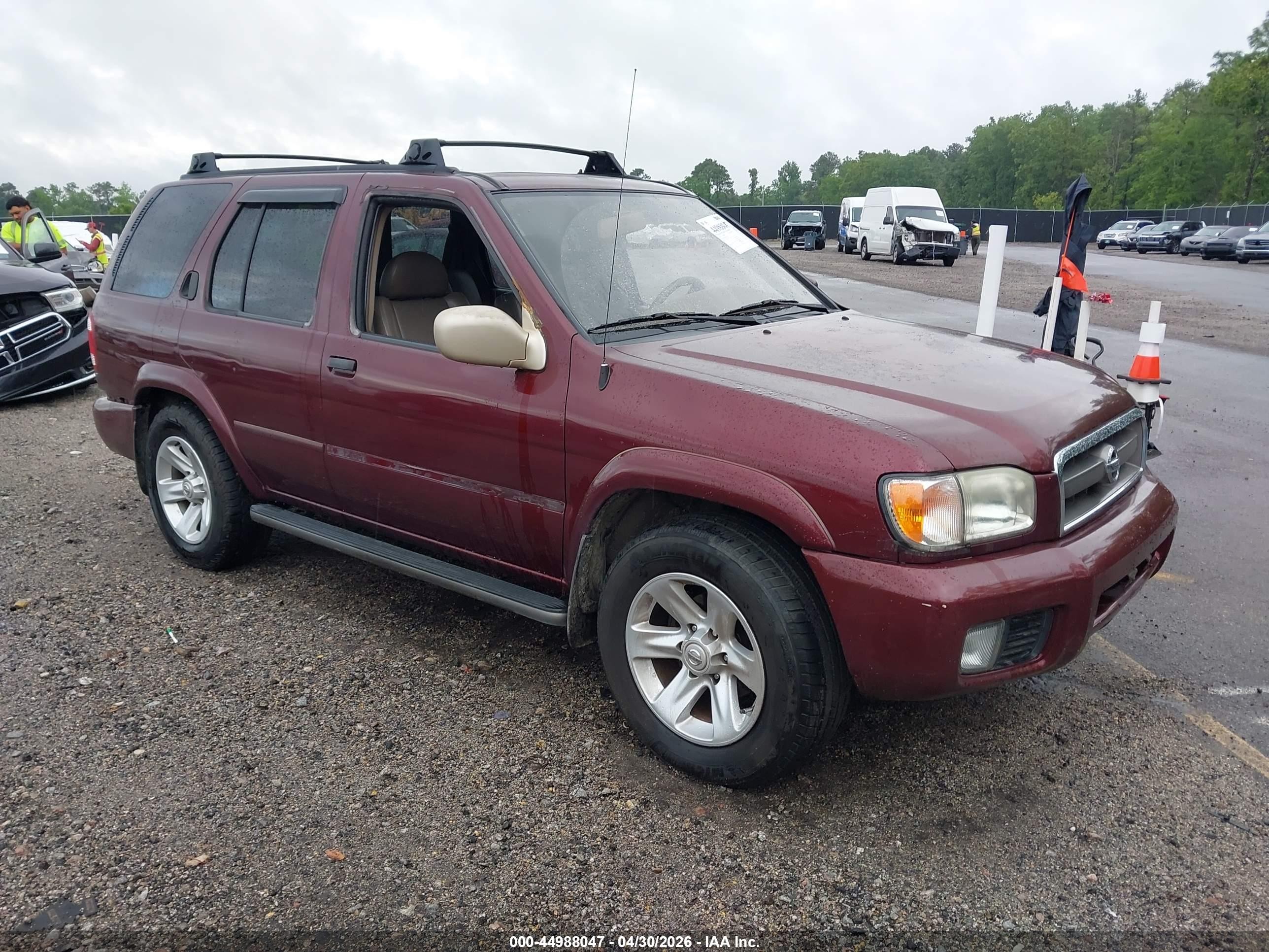 2003 Nissan Pathfinder Le Burgundy vin: JN8DR09X83W702841