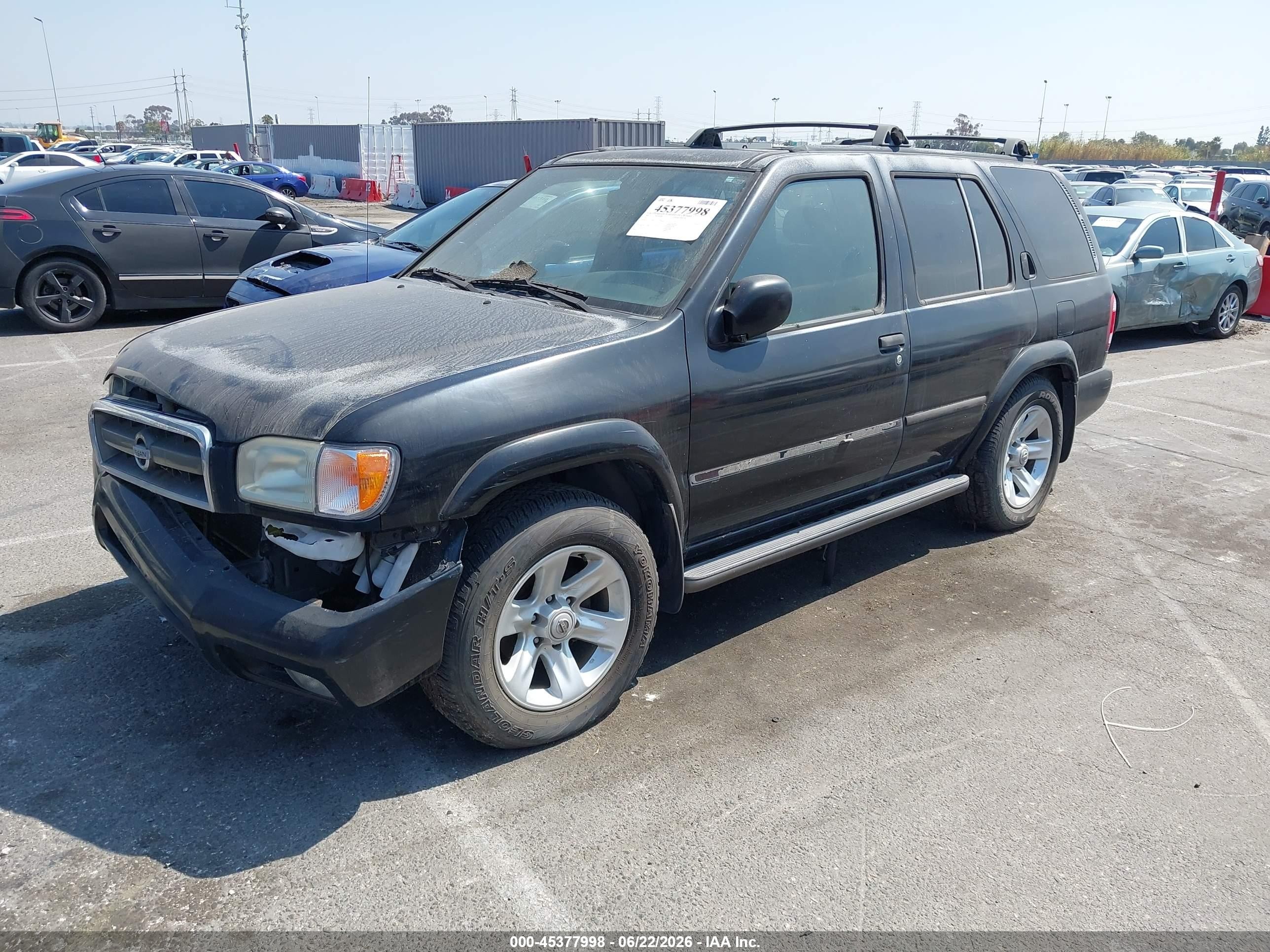 2002 Nissan Pathfinder Le Black vin: JN8DR09X92W654944
