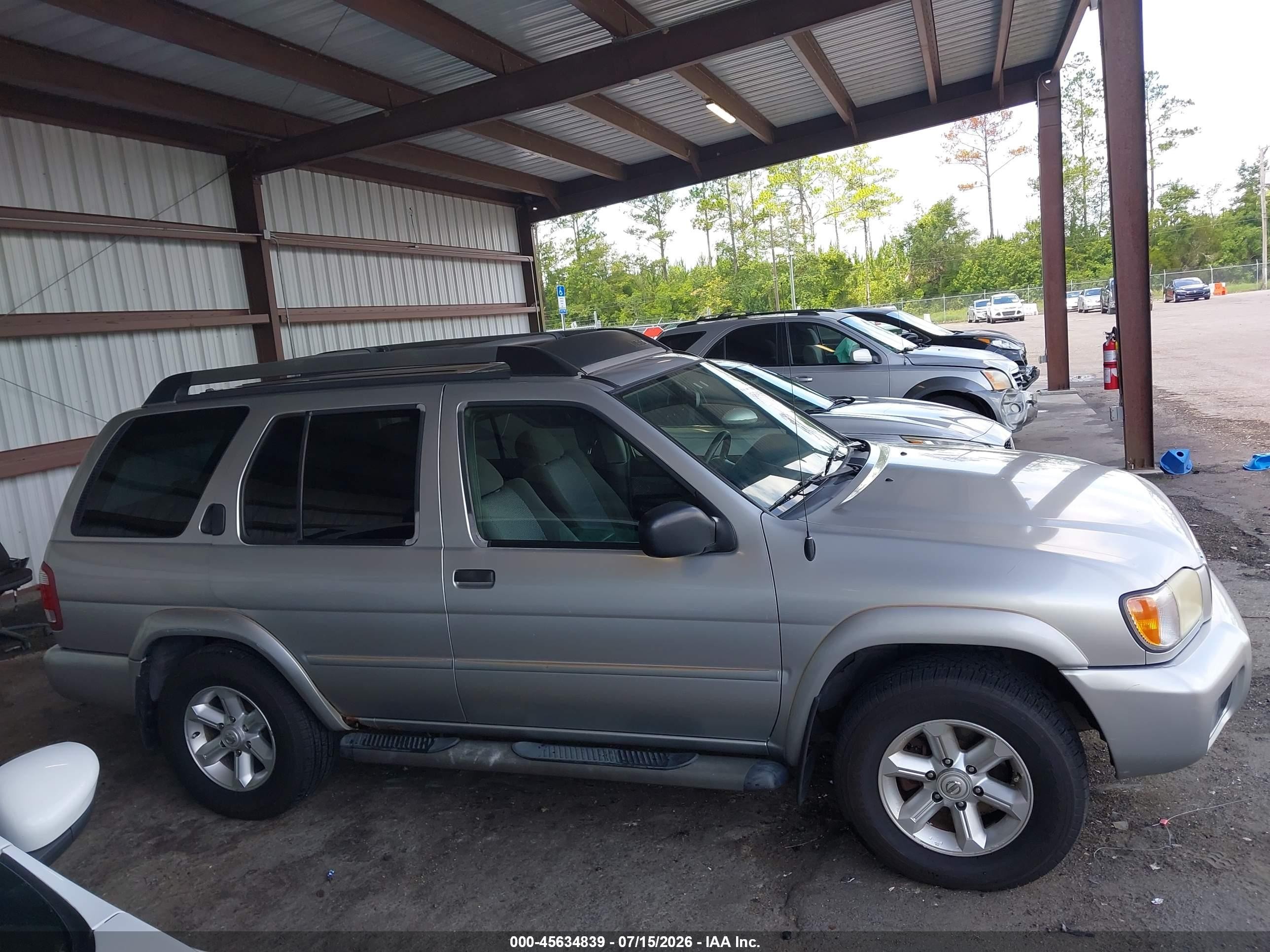 2003 Nissan Pathfinder Se Silver vin: JN8DR09Y03W825610