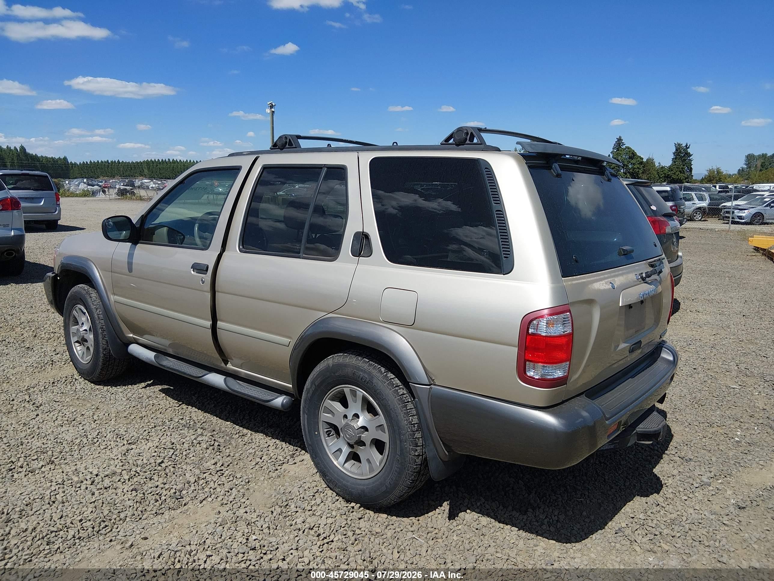 2001 Nissan Pathfinder Se Gold vin: JN8DR09Y11W570267